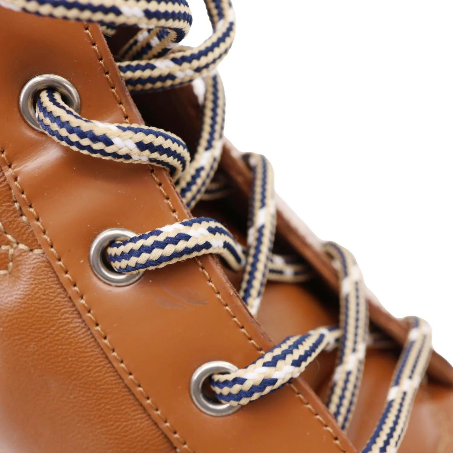 GUCCI Lace Up 60mm GG Matelasse Lux Nappa Leather Combat Boots Dark Brown 718386 - Image 7