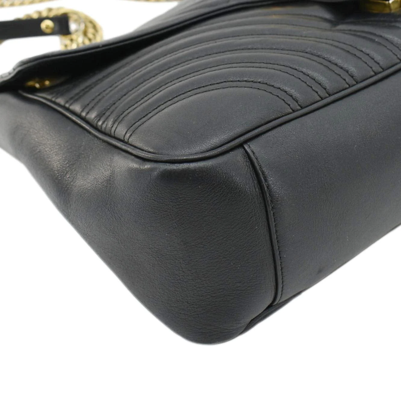 GUCCI GG Marmont Large Matelasse Leather Shoulder Bag Black 498090 - Image 8