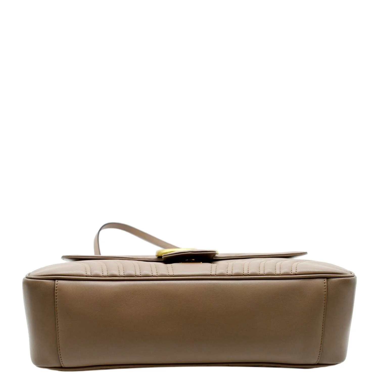 GUCCI Large GG Marmont Calfskin Matelasse Leather Shoulder Bag Nude 498090 - Image 9