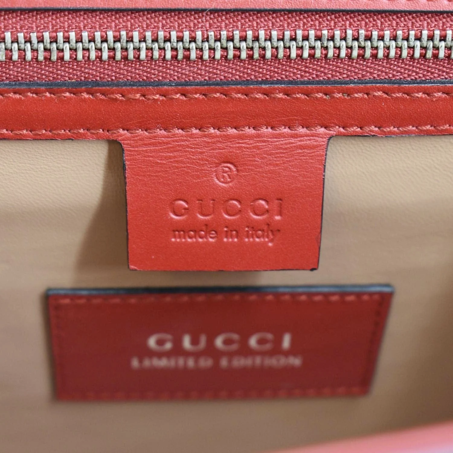 GUCCI Lilith Bamboo Leather Top Handle Shoulder Bag Red 453751 - Image 12