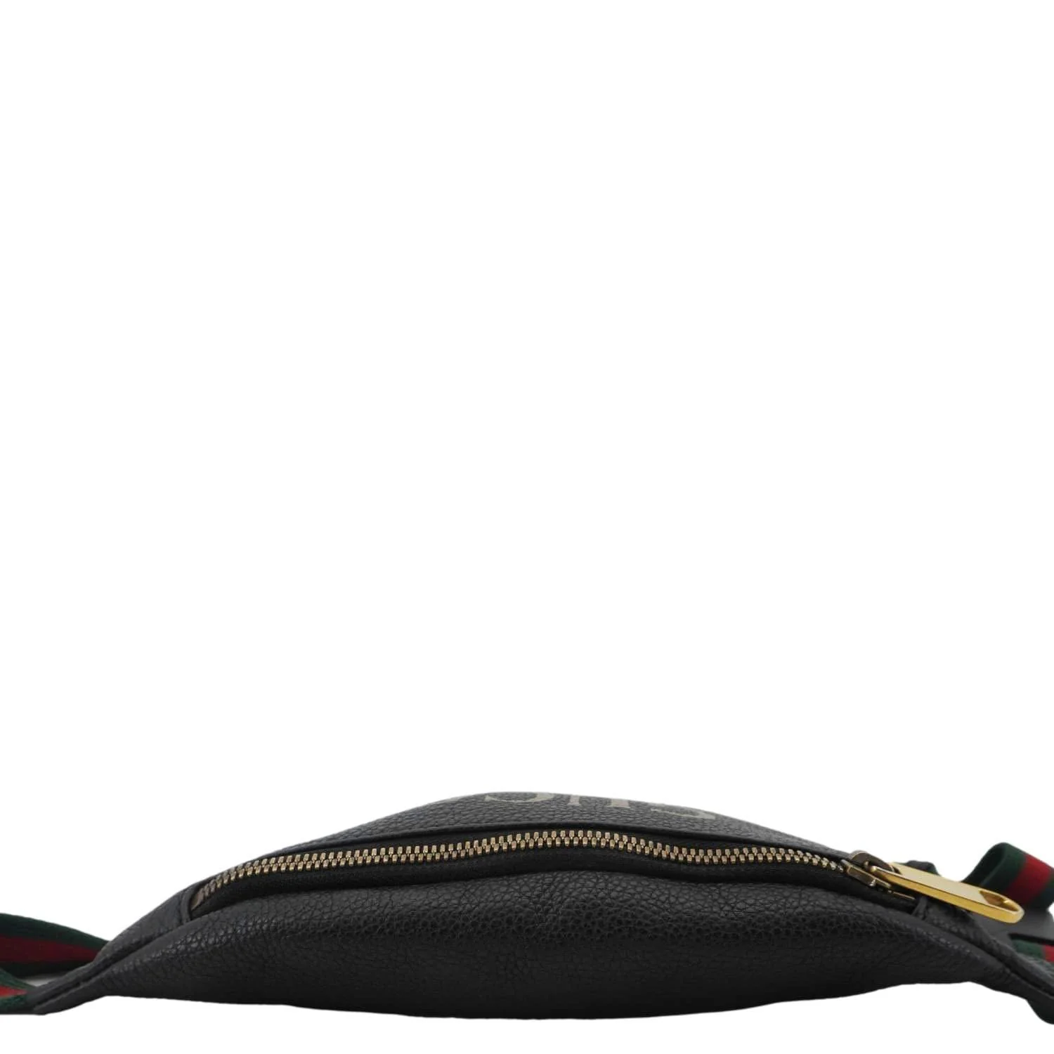 GUCCI Logo Print Small Grained Calfskin Leather Belt Bag Black 527792 - Image 11