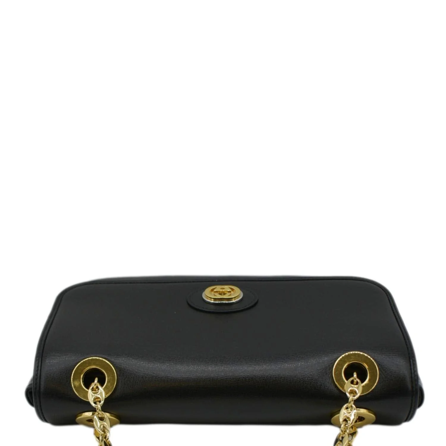 GUCCI Linea Marina Small Chain Leather Shoulder Bag Black 576421 - Image 5