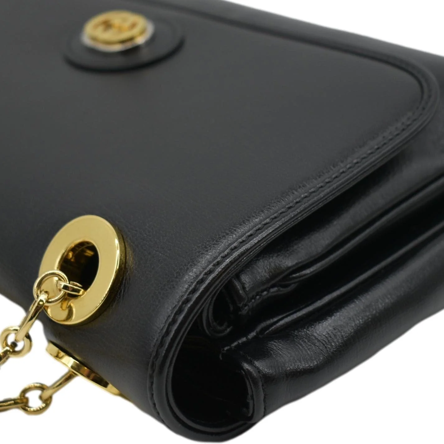 GUCCI Linea Marina Small Chain Leather Shoulder Bag Black 576421 - Image 6
