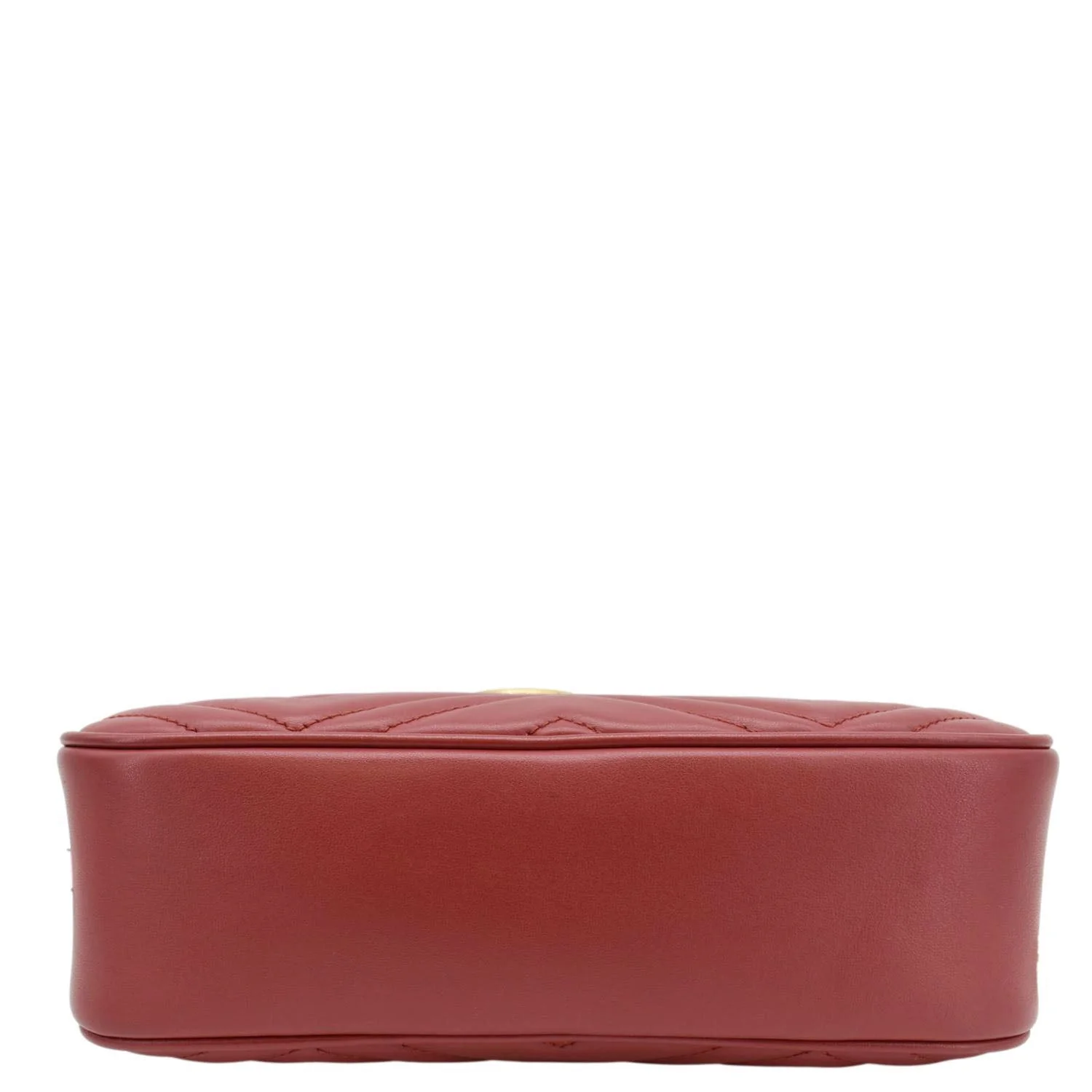GUCCI GG Marmont Small Matelasse Chevron Leather Crossbody Camera Bag Red 447632 - Image 9