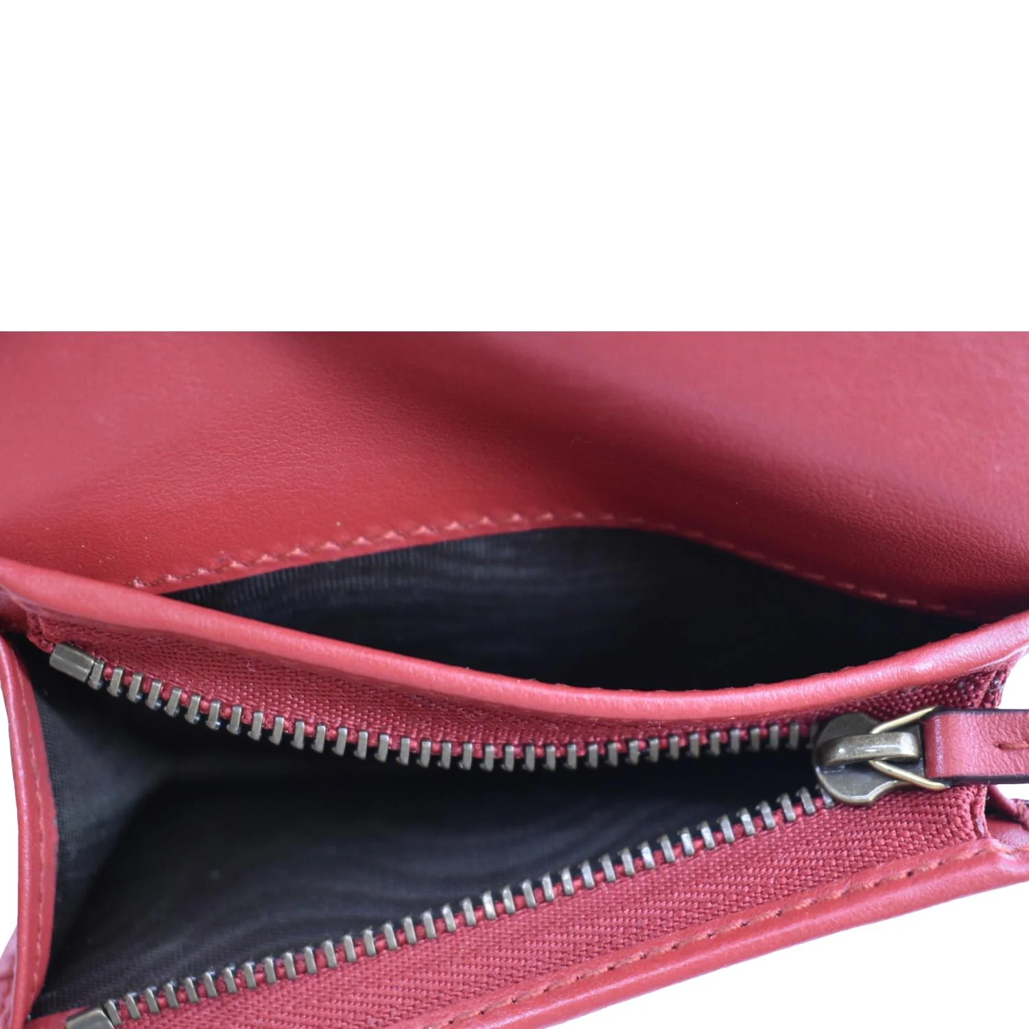 GUCCI Marmont GG Matelasse Leather Card Case Wallet Red 466492 - Image 11