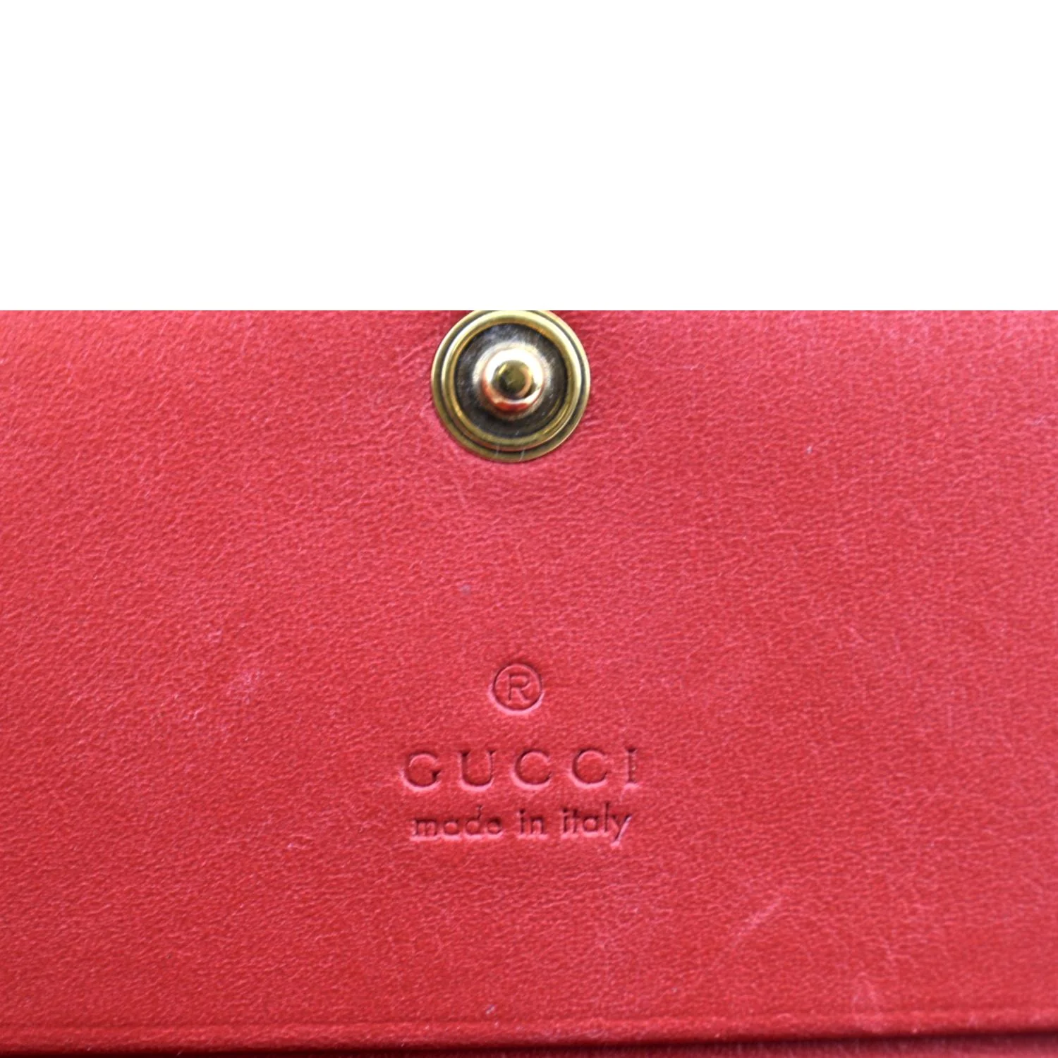 GUCCI Marmont GG Matelasse Leather Card Case Wallet Red 466492 - Image 12