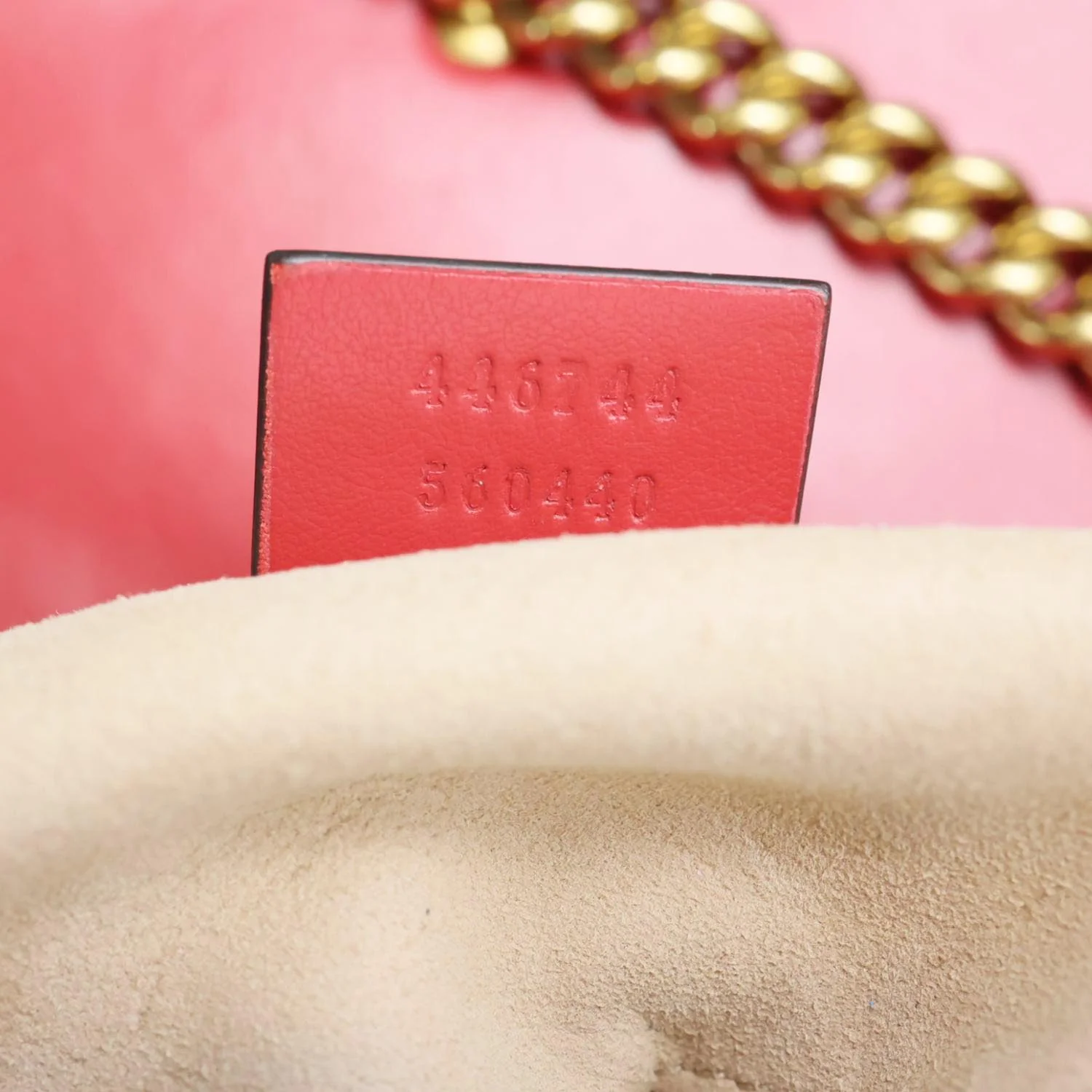 GUCCI Marmont Small Matelasse Leather Crossbody Bag Red 446744 - Image 13
