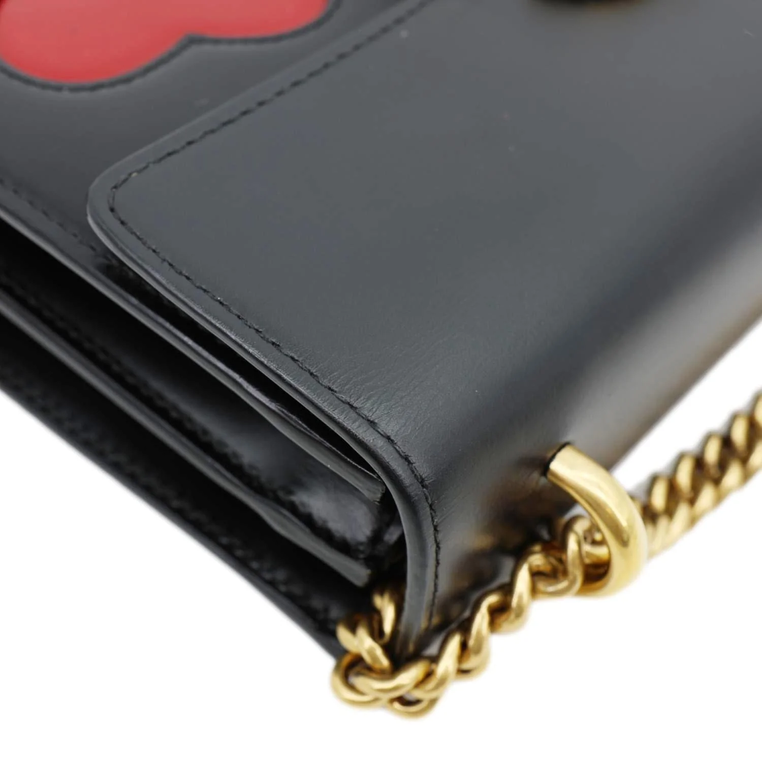 GUCCI Marmont Heart Patchwork Leather Chain Shoulder Bag Red 431777 - Image 6