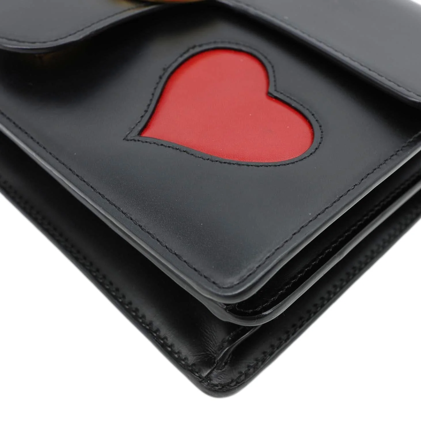GUCCI Marmont Heart Patchwork Leather Chain Shoulder Bag Red 431777 - Image 9