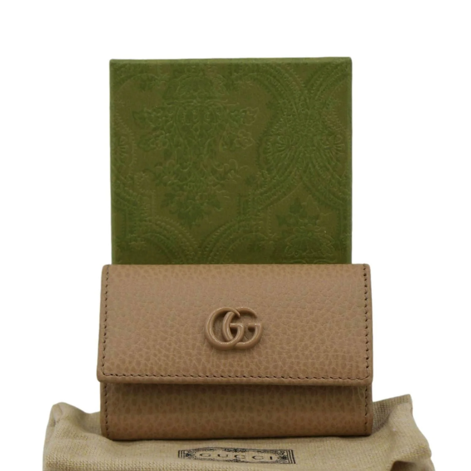 GUCCI Marmont Leather Key Case Light Brown 456118 - Image 3
