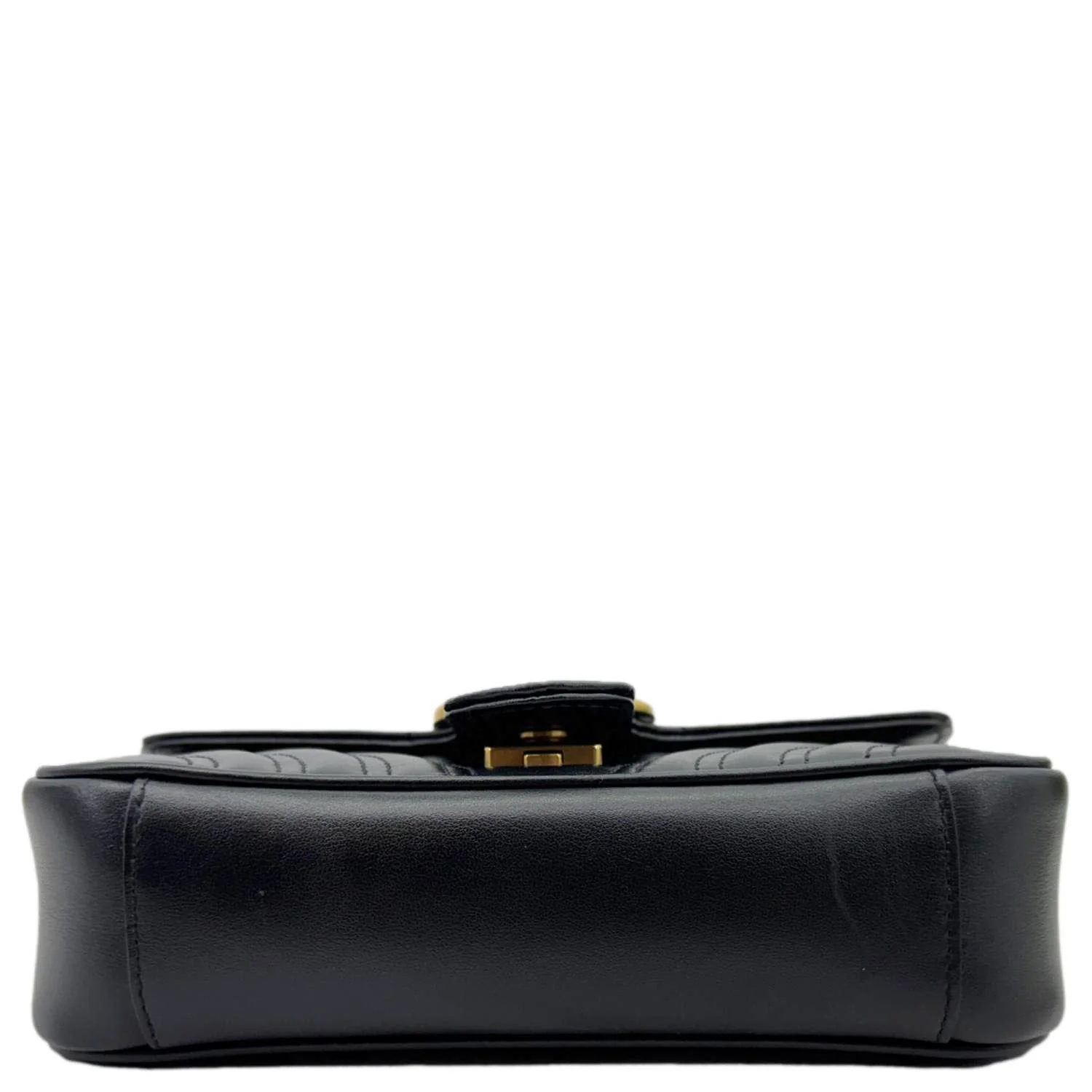 GUCCI Marmont Matelasse Mini Leather Crossbody Bag Black 446744 - Image 11