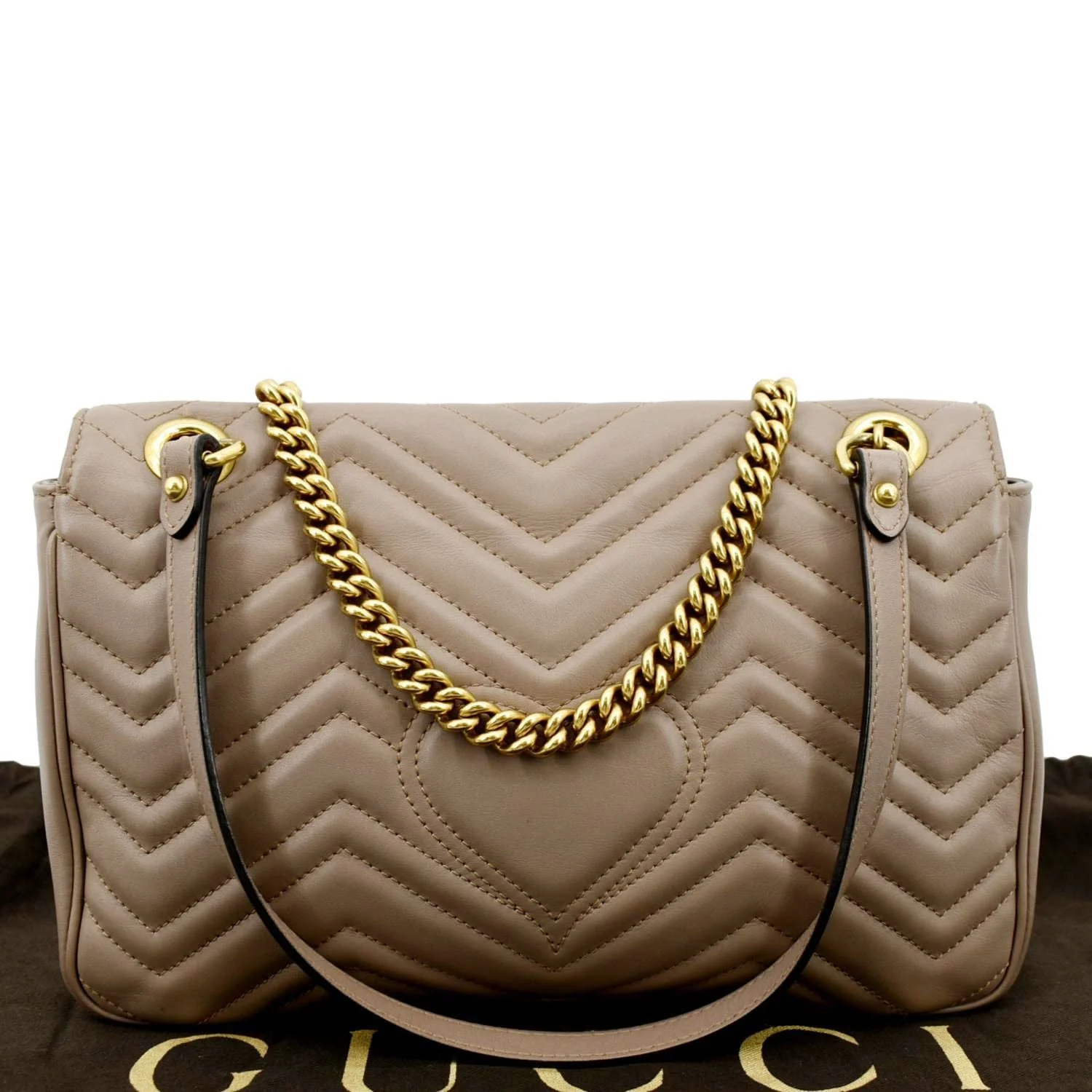 GUCCI GG Marmont Medium Matelasse Shoulder Bag Dusty Pink 443496 - Image 3