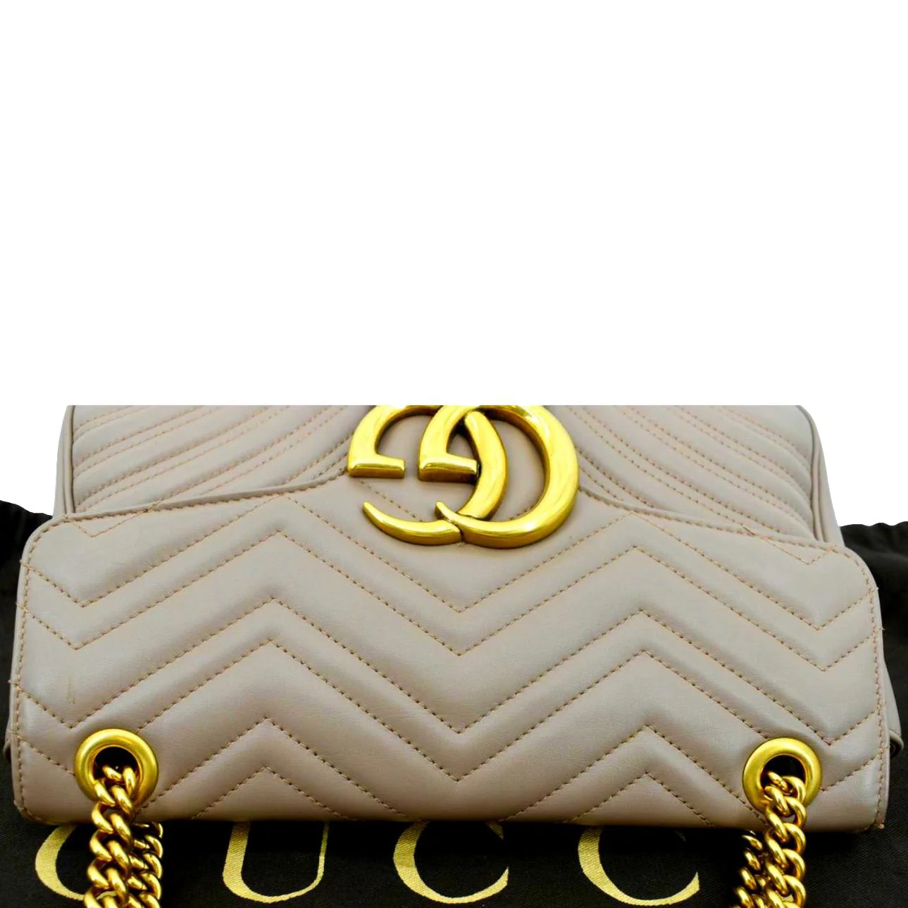 GUCCI GG Marmont Medium Matelasse Shoulder Bag Dusty Pink 443496 - Image 4