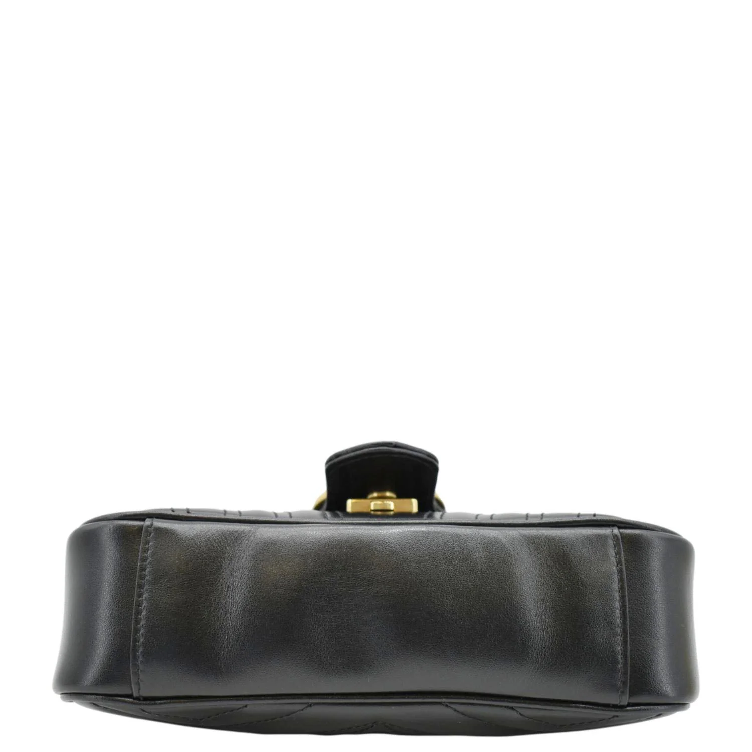 GUCCI GG Marmont Mini Leather Shoulder Bag Black 446744 - Image 10