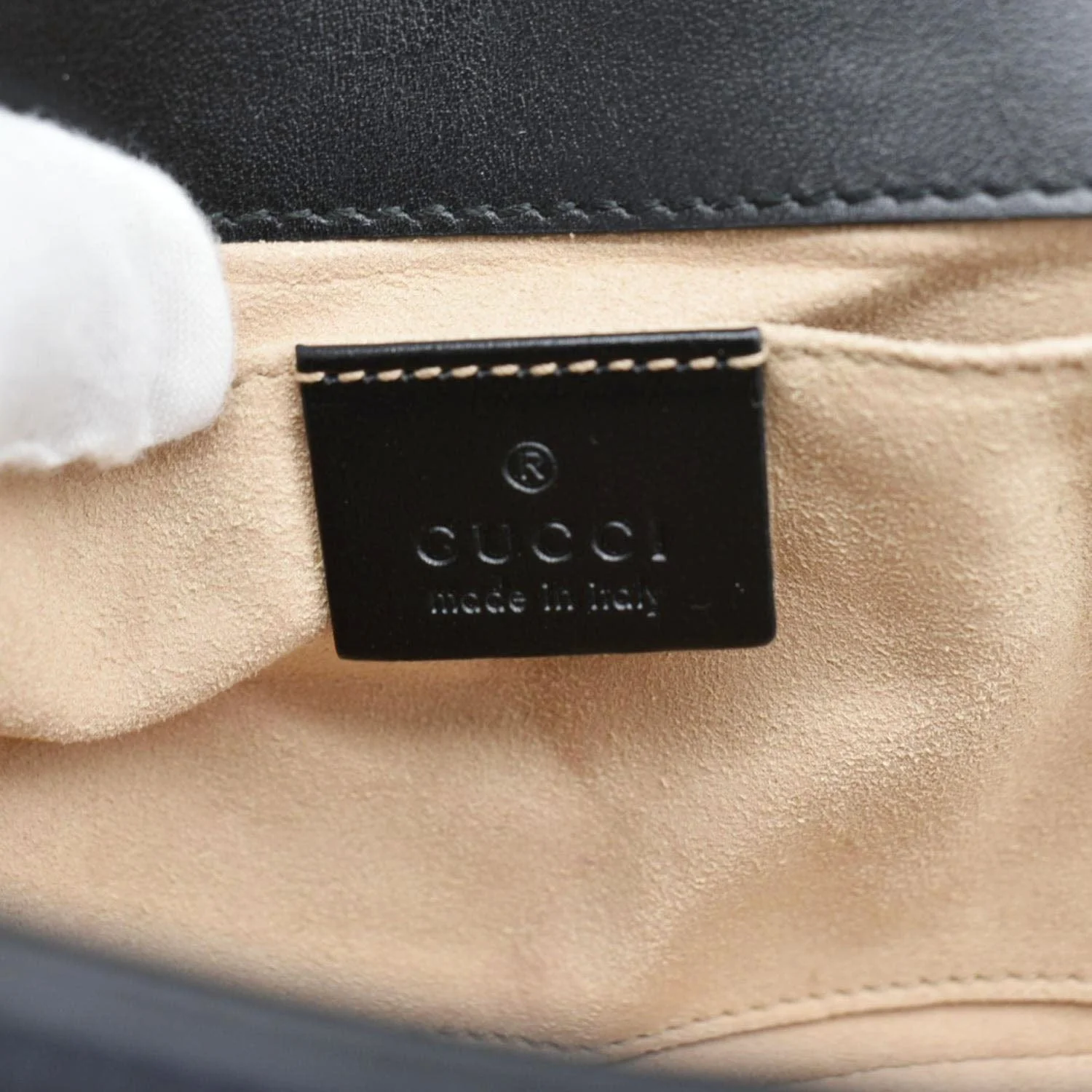 GUCCI GG Marmont Mini Leather Shoulder Bag Black 446744 - Image 12