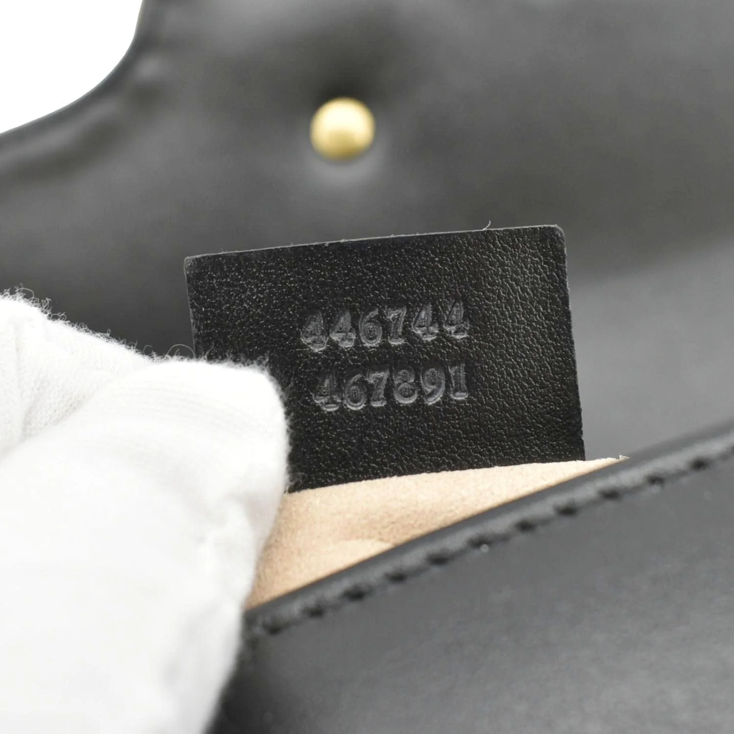 GUCCI GG Marmont Mini Leather Shoulder Bag Black 446744 - Image 13