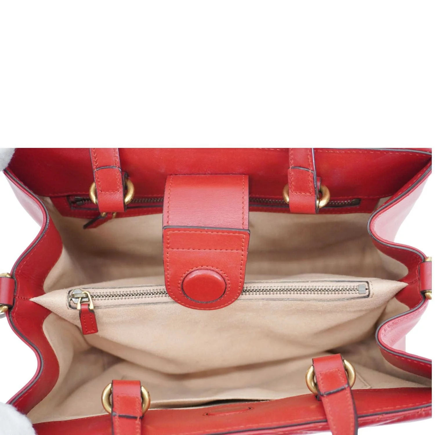 GUCCI GG Marmont Calfskin Matelasse Leather Shoulder Bag Red 448054 - Image 16