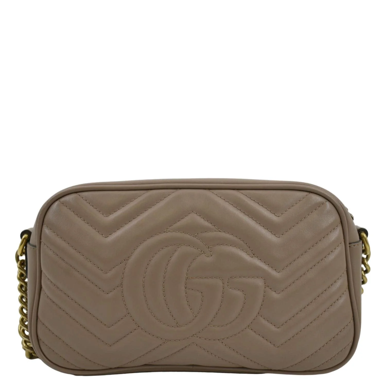GUCCI GG Marmont Matelasse Leather Crossbody Bag Dusty Pink 447632 - Image 4