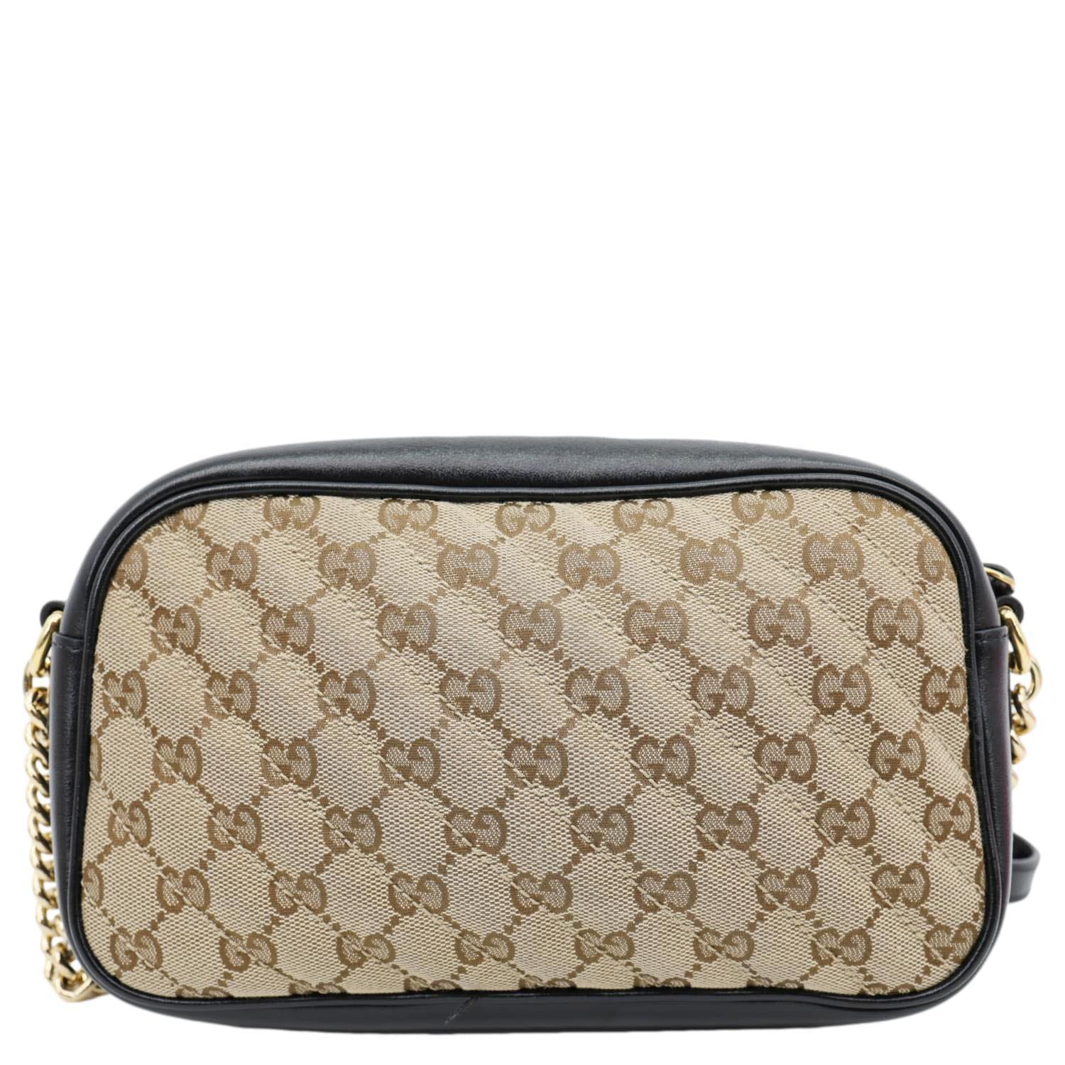 GUCCI Marmont Small Monogram Canvas Camera Crossbody Bag Beige 447632 - Image 4