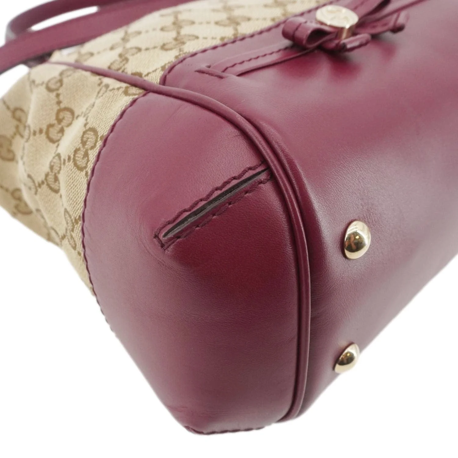 GUCCI Mayfair GG Canvas Tote Crossbody Bag Maroon 269894 - Image 9