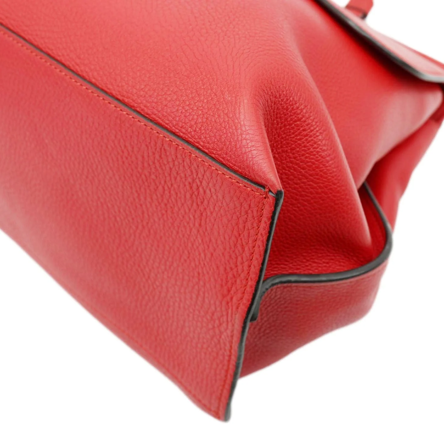 GUCCI Bamboo Daily Large Leather Top Handle Shoulder Bag Red 370830 - Image 9