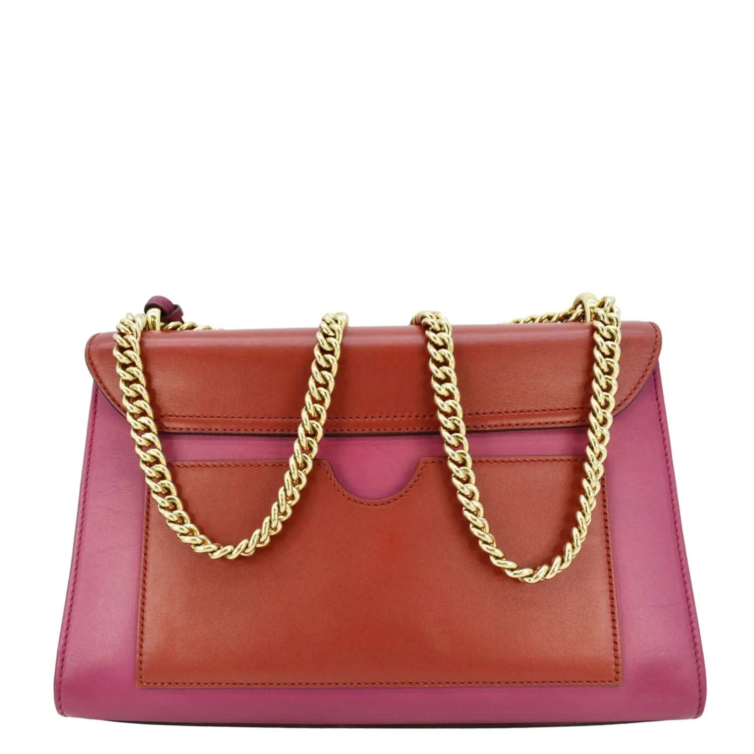 GUCCI Padlock Medium Leathrer Chain Shoulder Bag Red 409486 - Image 4