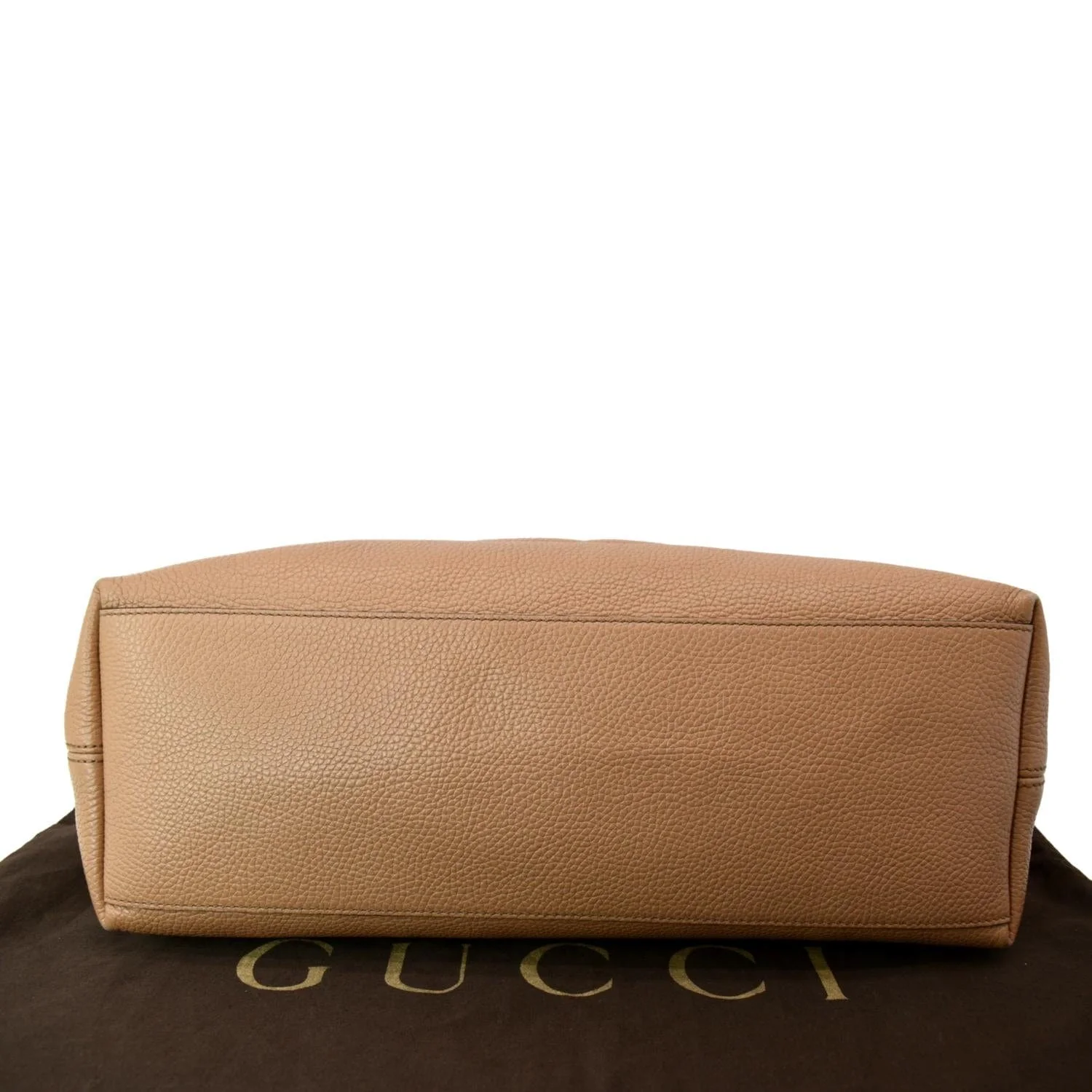 GUCCI Medium Soho Chain Leather Tote Bag Beige 536196 - Image 9
