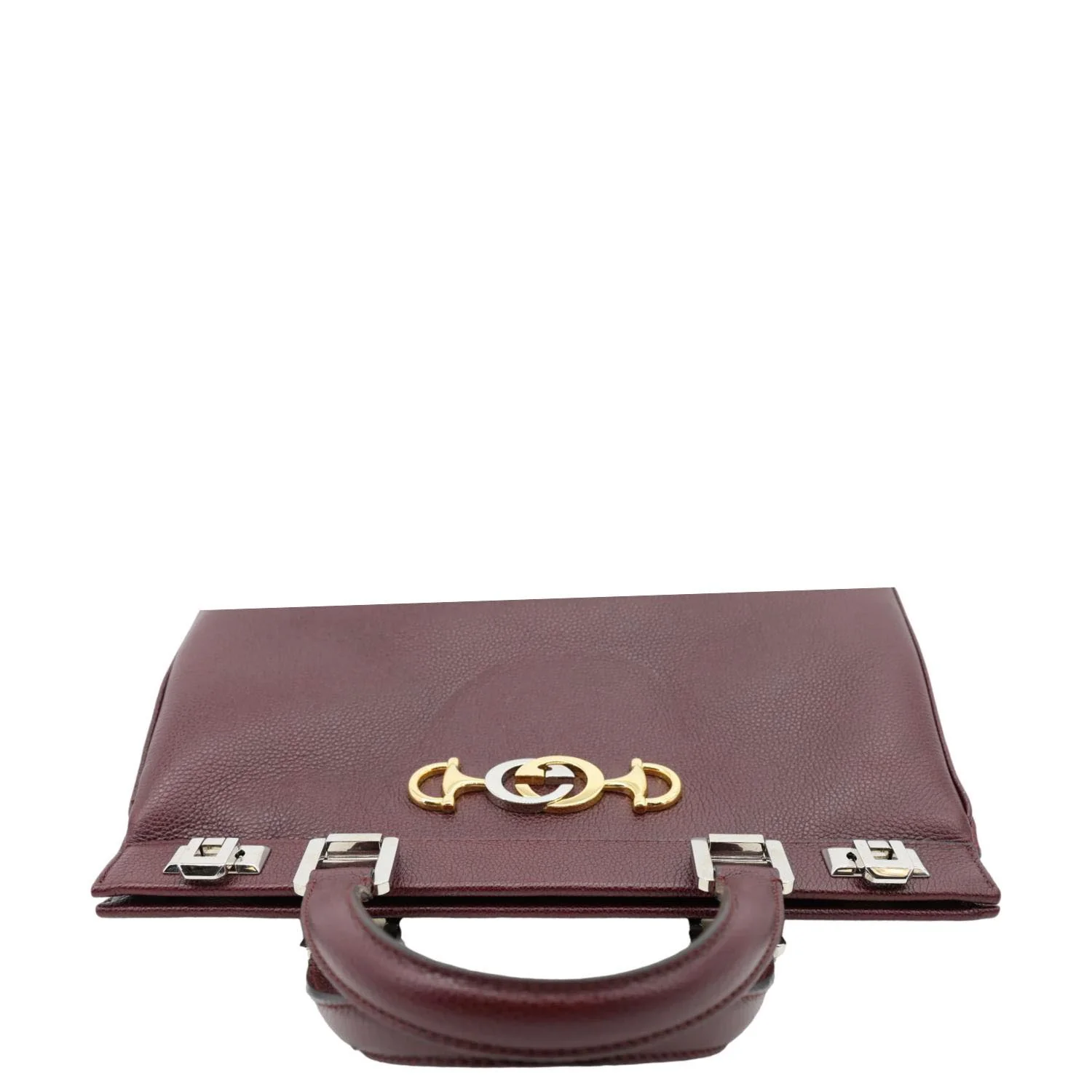 GUCCI Zumi Medium Leather Top Handle Shoulder Bag Burgundy 564714 - Image 4