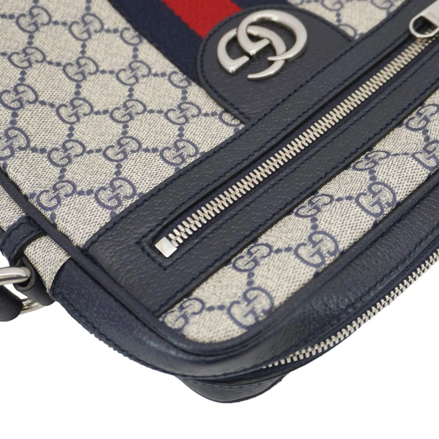 GUCCI Ophodia Small GG Supreme Canvas Messenger Bag Blue 547926 - Image 5