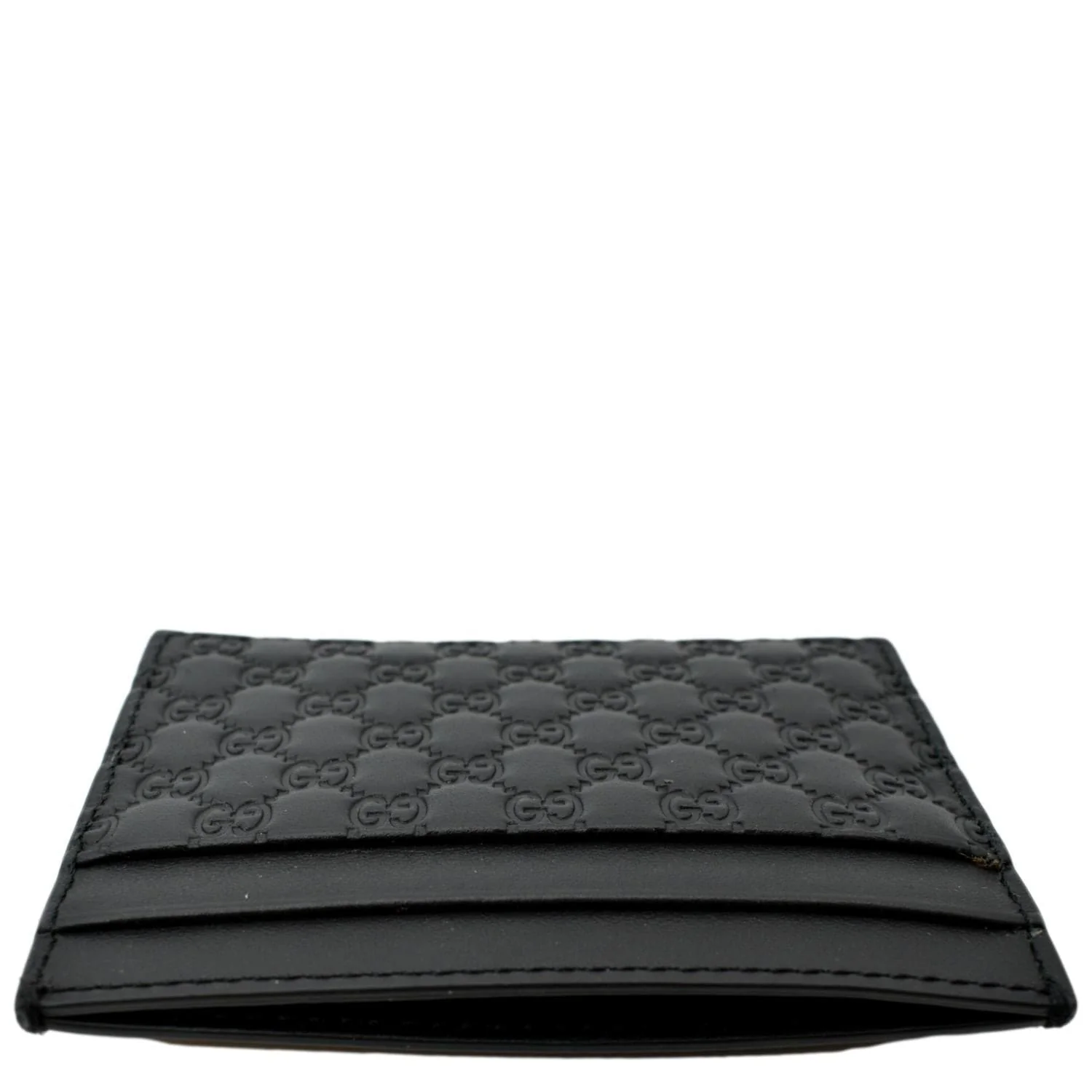 GUCCI Microguccissima Monogram Leather Card Case Black 262837 - Image 3