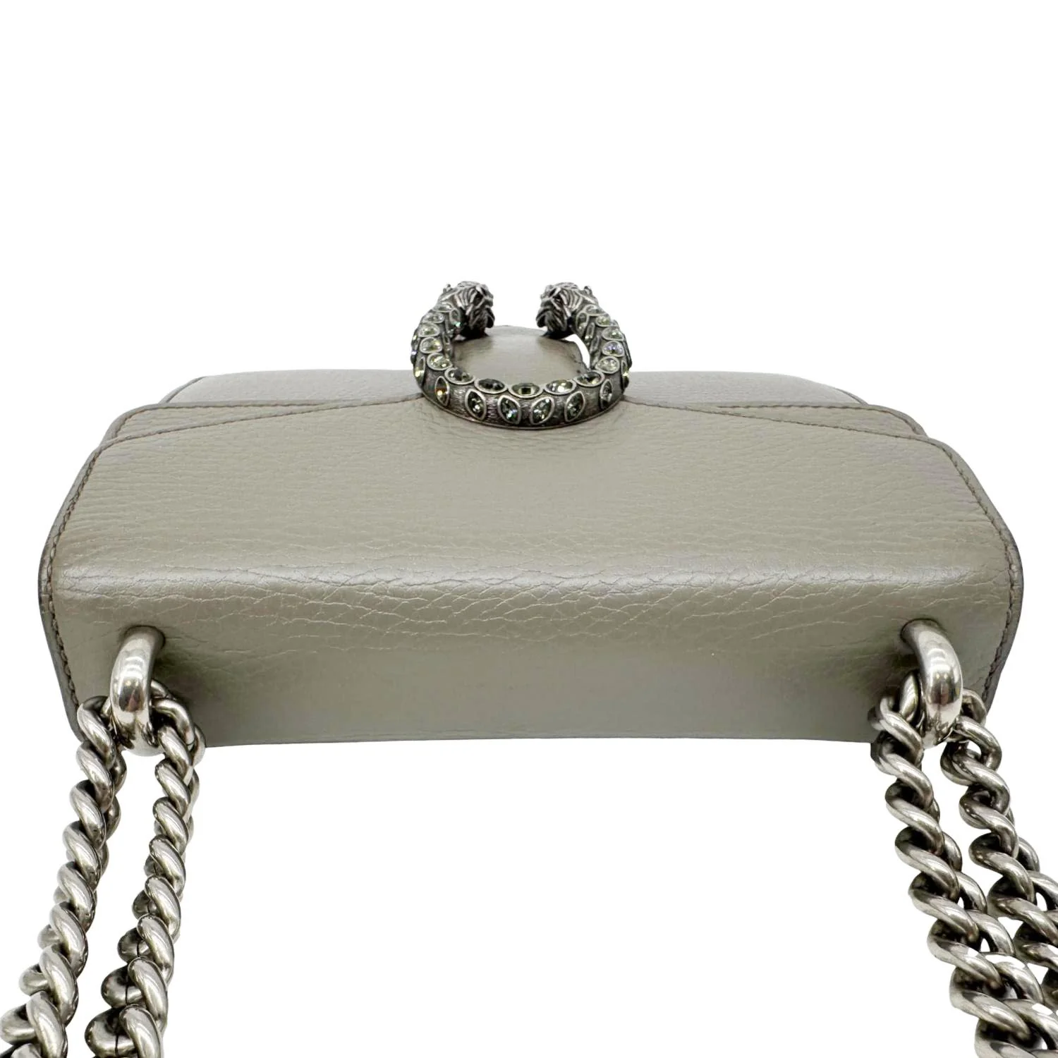 GUCCI Dionysus Mini Leather Crossbody Bag Gray 421970 - Image 5