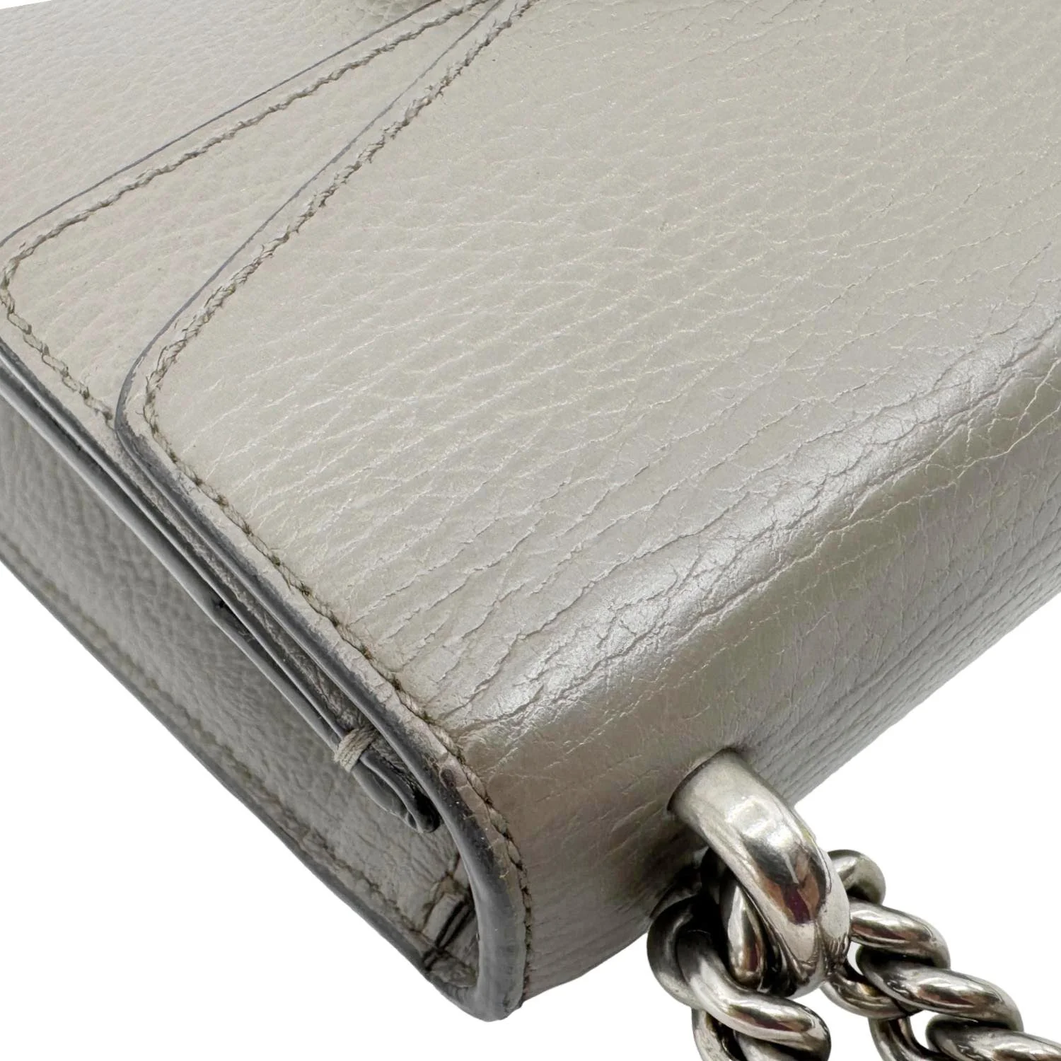 GUCCI Dionysus Mini Leather Crossbody Bag Gray 421970 - Image 6