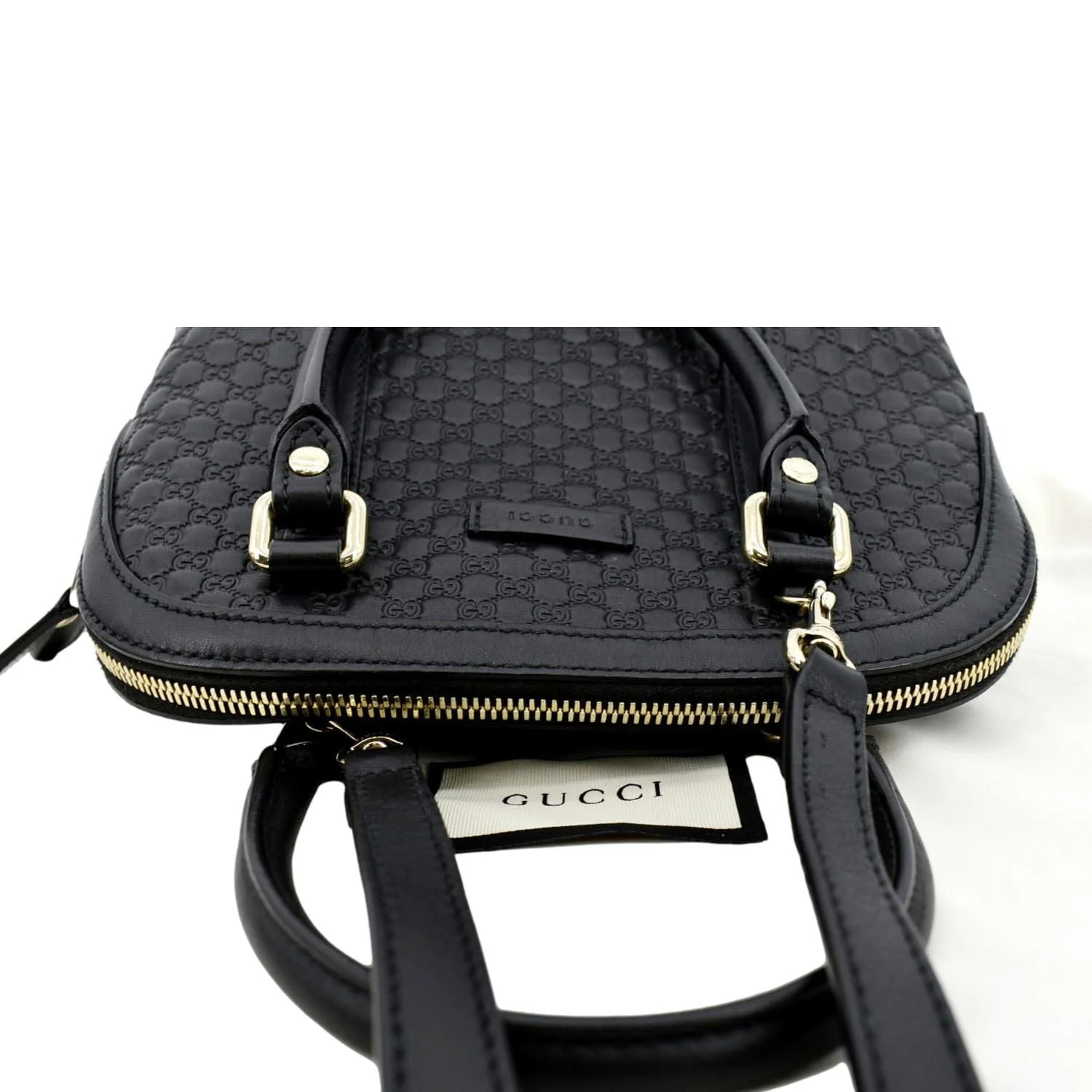 GUCCI Mini Dome Leather Crossbody Bag Black 449654 - Image 4