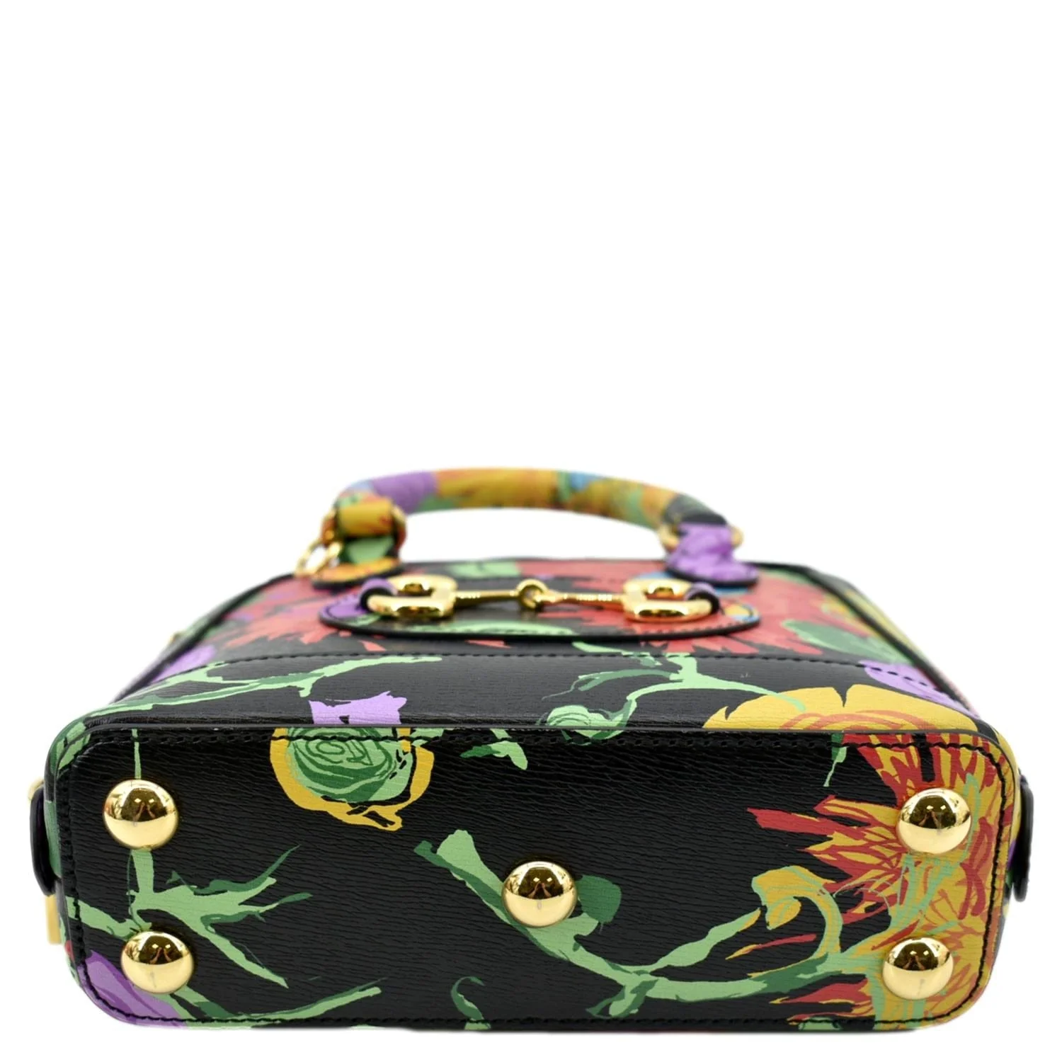 GUCCI Mini Horsebit 1955 Leather Crossbody Bag Multicolor 640716 - Image 10