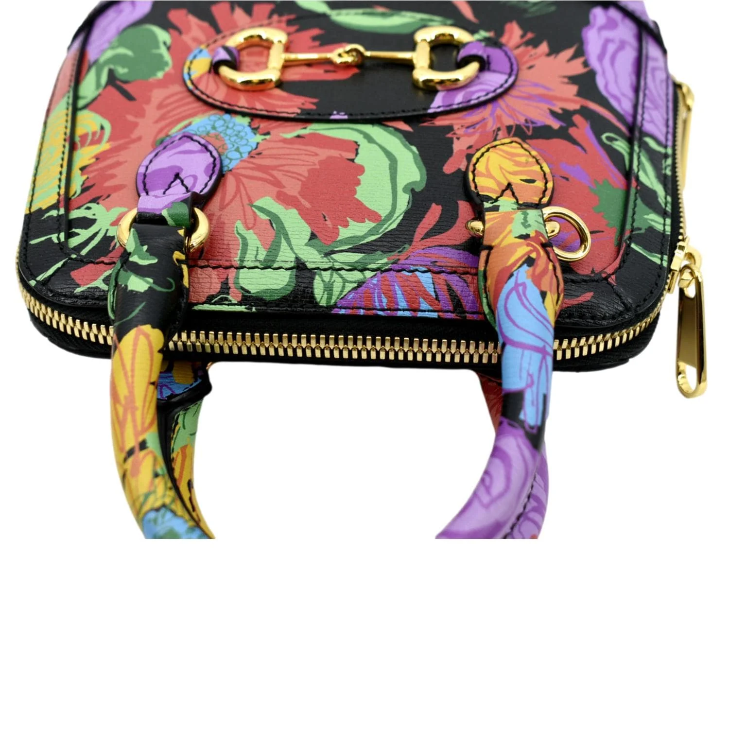 GUCCI Mini Horsebit 1955 Leather Crossbody Bag Multicolor 640716 - Image 5