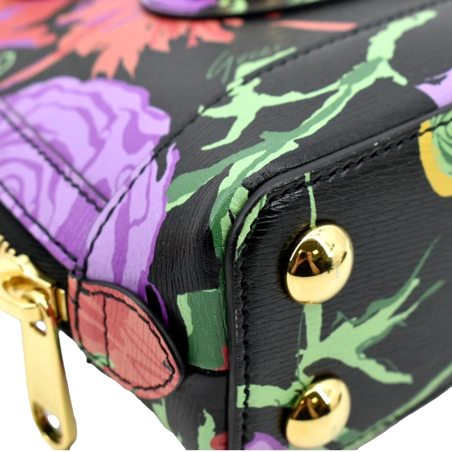 GUCCI Mini Horsebit 1955 Leather Crossbody Bag Multicolor 640716 - Image 8