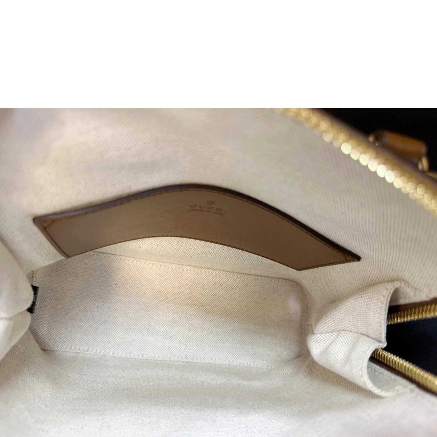 GUCCI Horsebit 1955 Mini GG Supreme Canvas Crossbody Bag Beige 640716 - Image 11