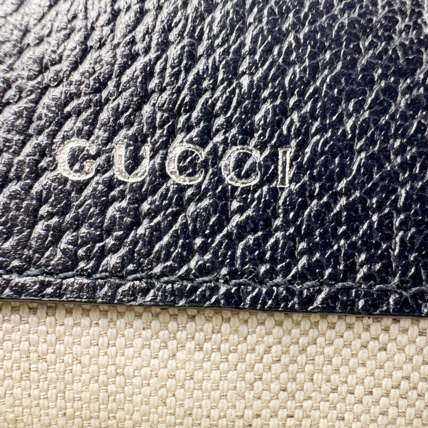 GUCCI Horsebit 1955 Flap Mini Dollar GG Supreme Canvas Shoulder Bag Navy Blue 658574 - Image 17