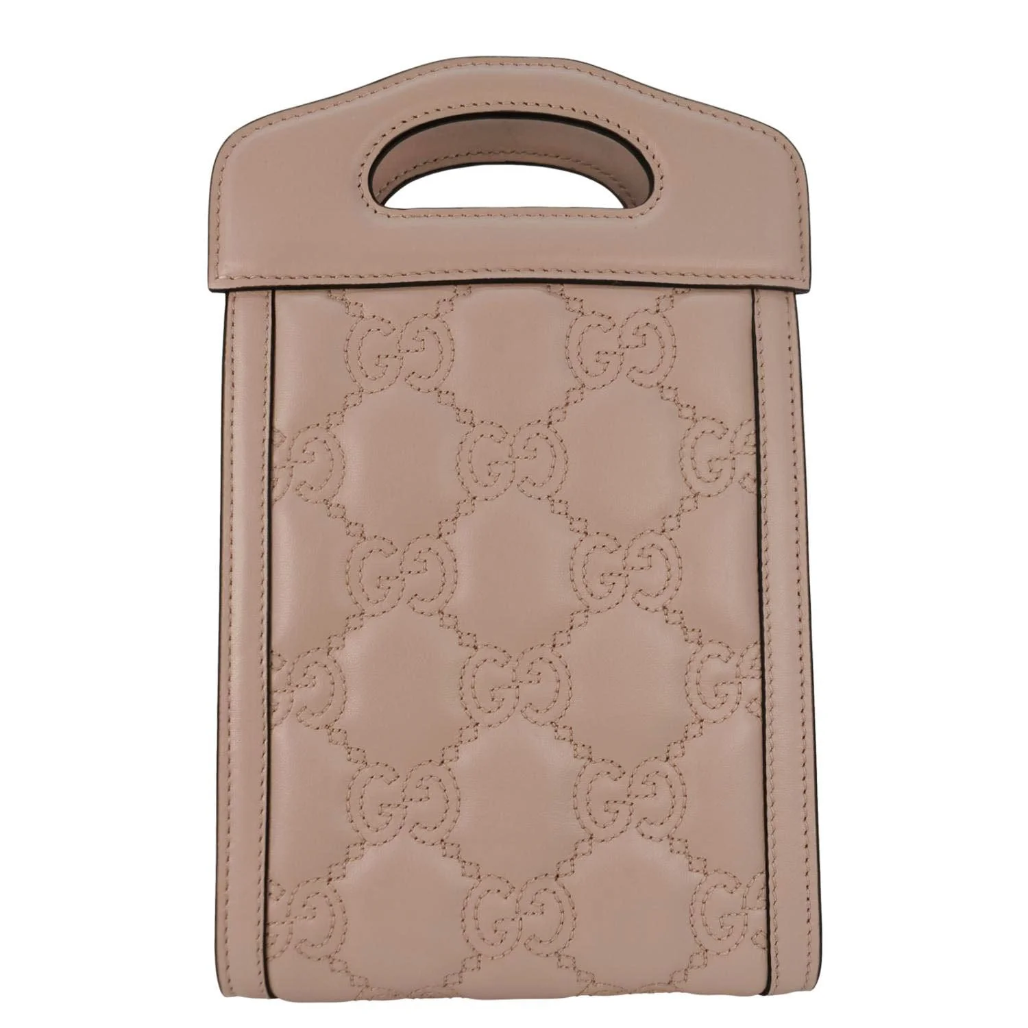 GUCCI GG Matelasse Mini Leather Top Handle Crossbody Bag Pink 723776 - Image 5