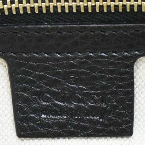 GUCCI Miss GG Original Pebbled Calfskin Leather Hobo Bag Black 326514 - Image 11