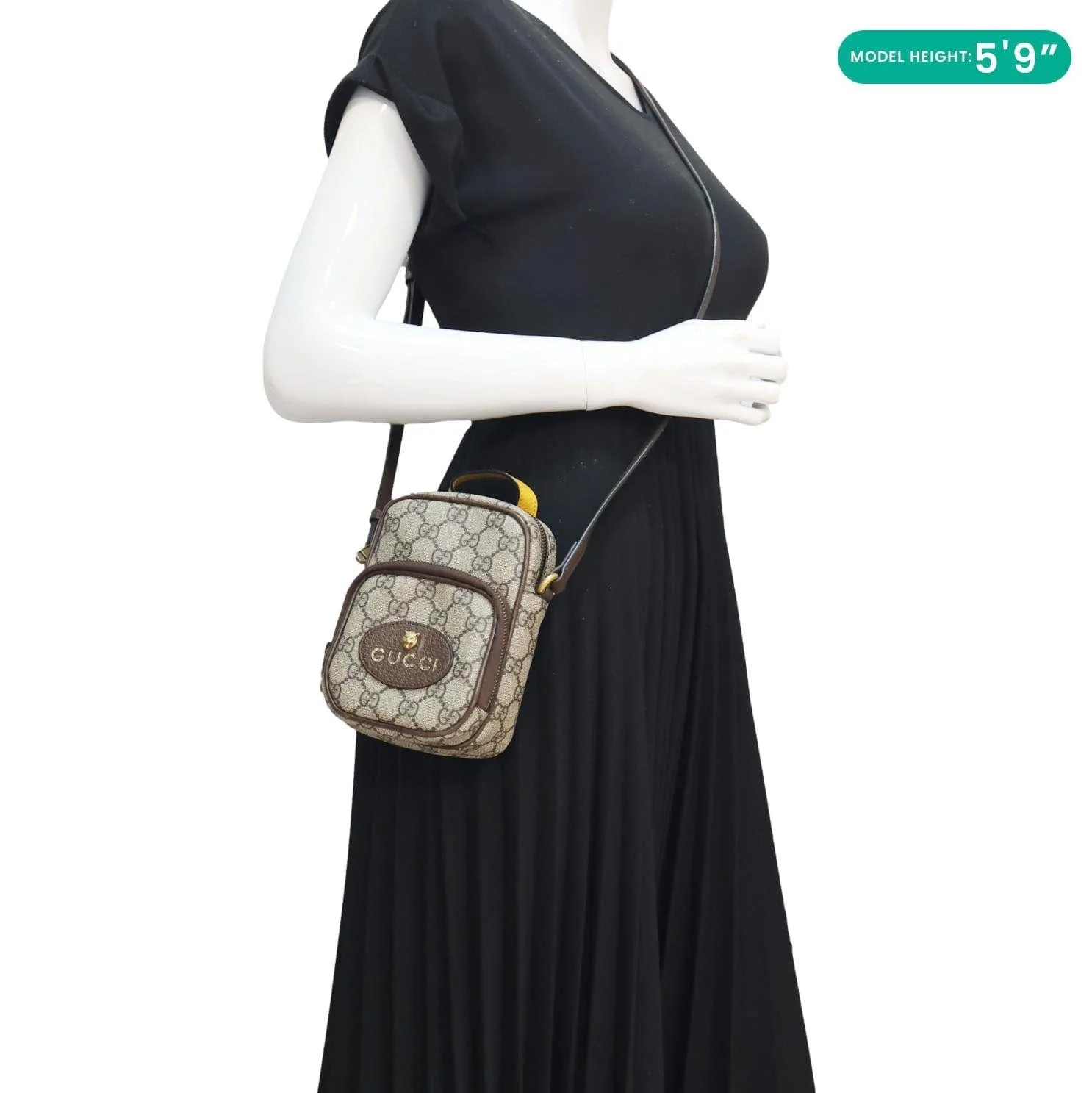 Gucci Neo Vintage Mini GG Supreme Canvas Crossbody Bag Beige 658556 - Image 2