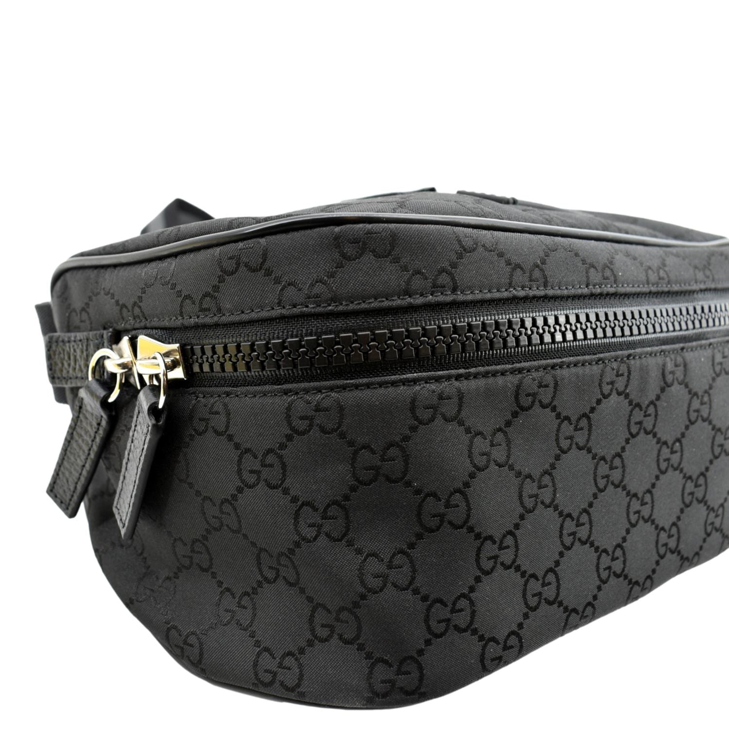 GUCCI GG Monogram Nylon Canvas Fanny Pack Belt Bag Black 449182 - Image 5