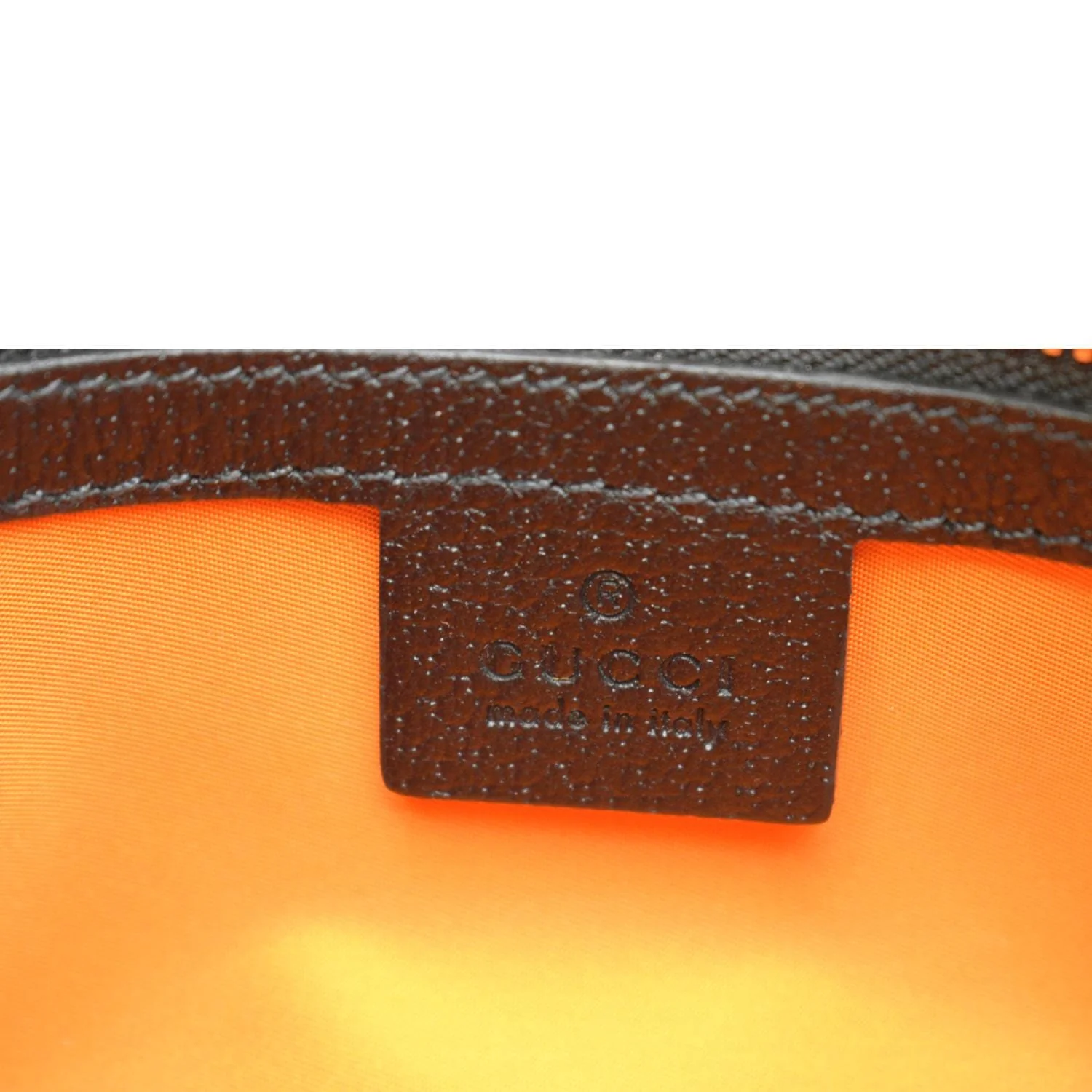 GUCCI Of The Grid Nylon Leather Belt Bag Orange 631341 - Image 11