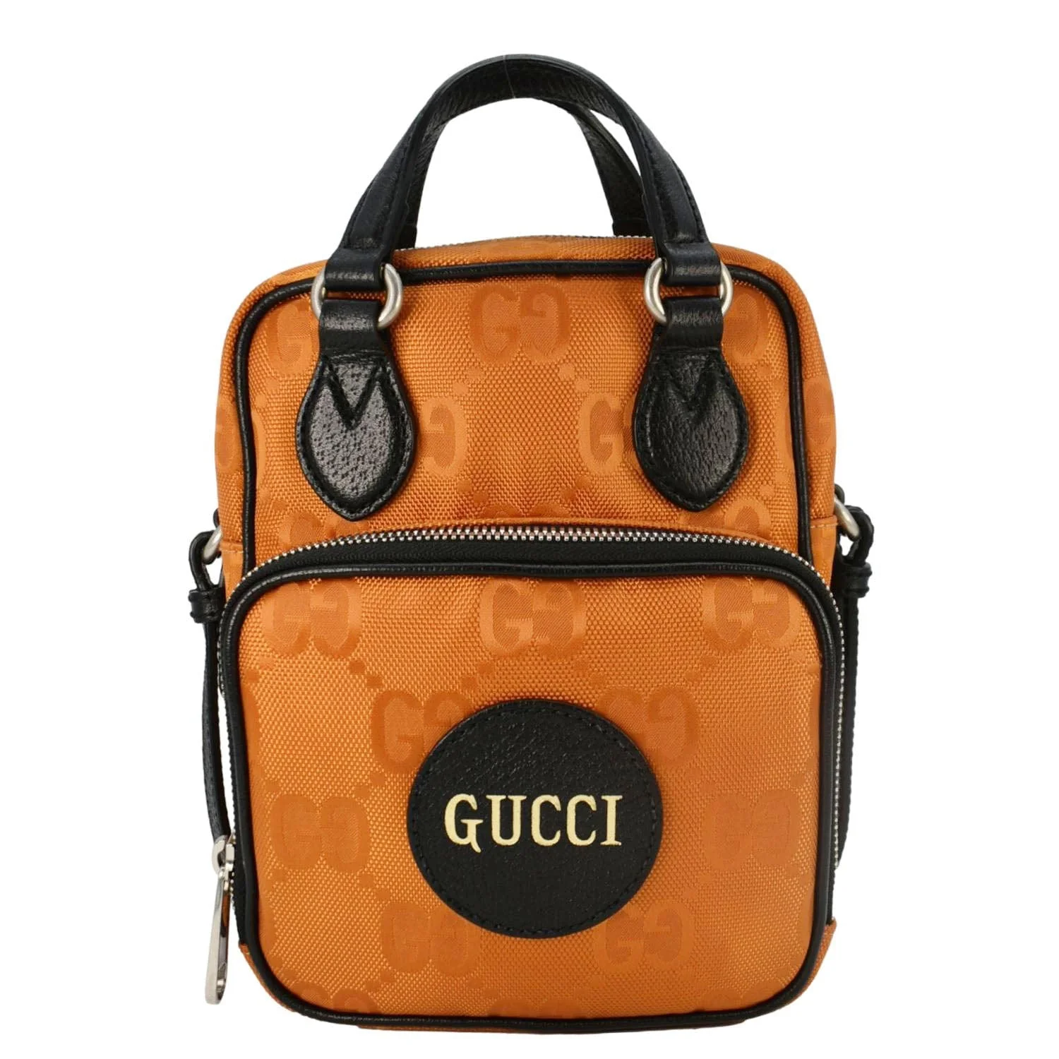 GUCCI Off The Grid Nylon Monogram Shoulder Bag Orange 625850 - Image 4
