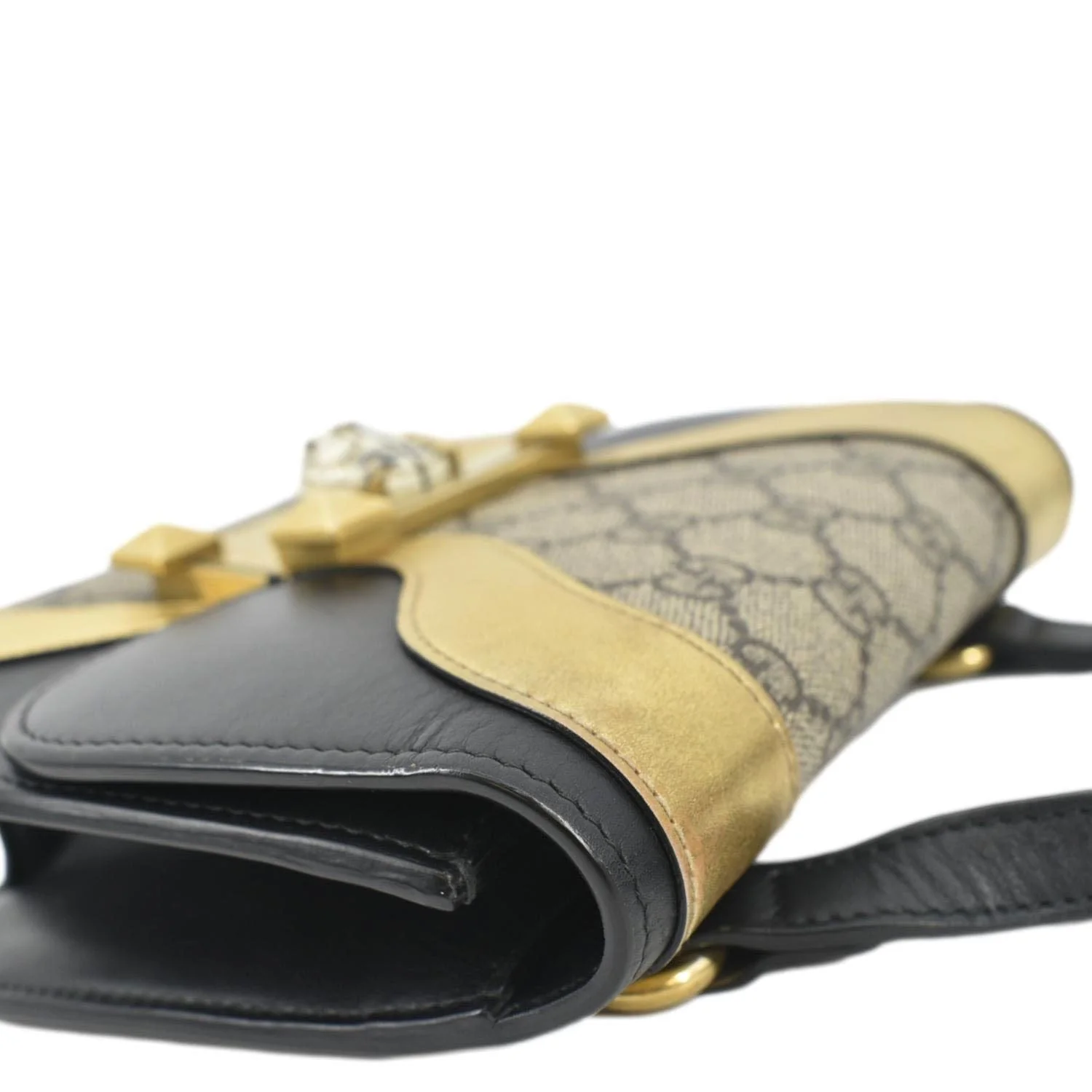 GUCCI Ogilide GG Supreme Canvas Shoulder Bag Gold 500781 - Image 5