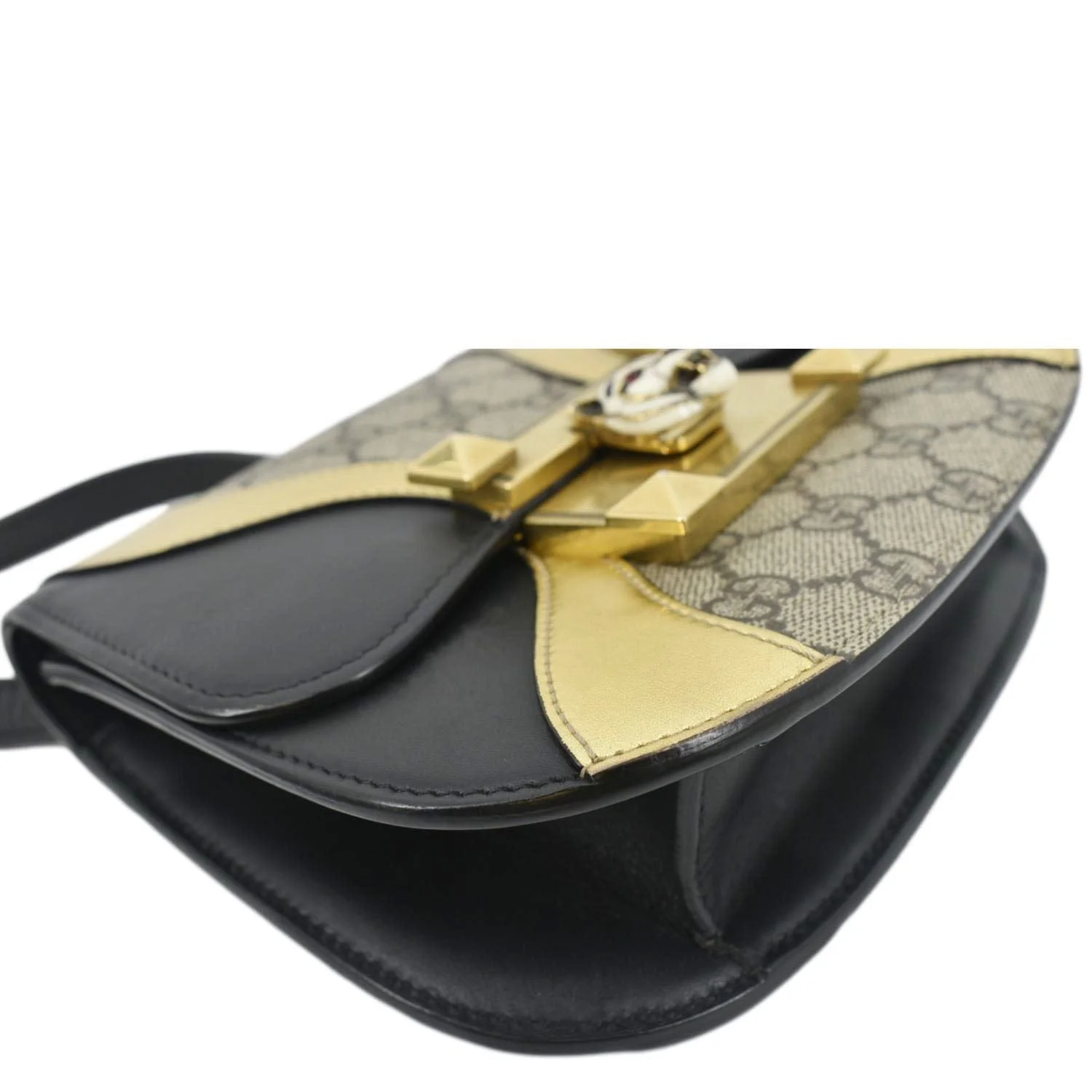 GUCCI Ogilide GG Supreme Canvas Shoulder Bag Gold 500781 - Image 8