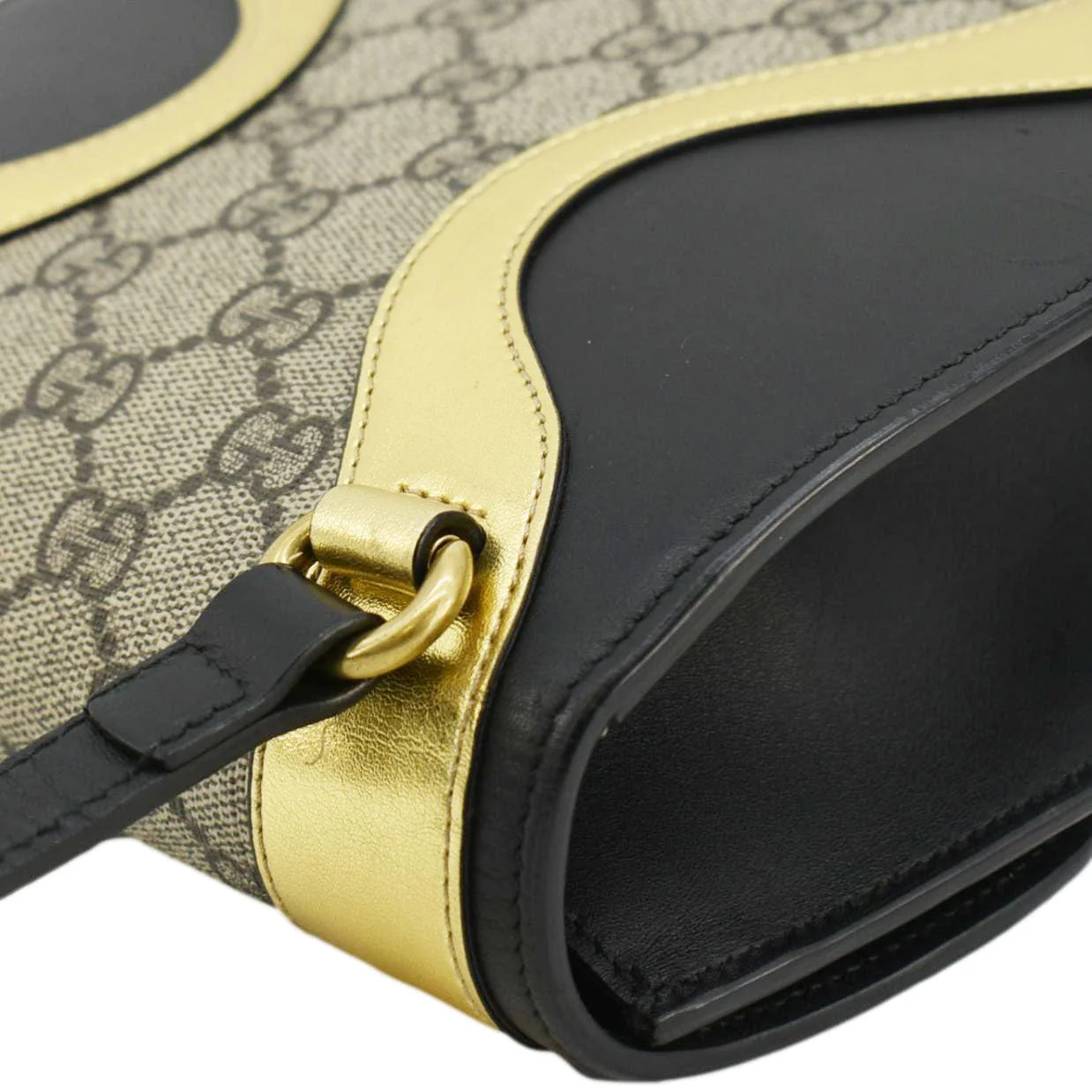 GUCCI Ogilide GG Supreme Canvas Shoulder Bag Gold 500781 - Image 8