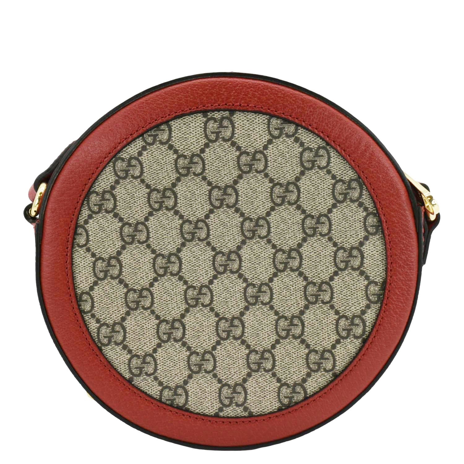 GUCCI Ophidia Apple Round GG Supreme Monogram Canvas Crossbody Bag Red 625216 - Image 3