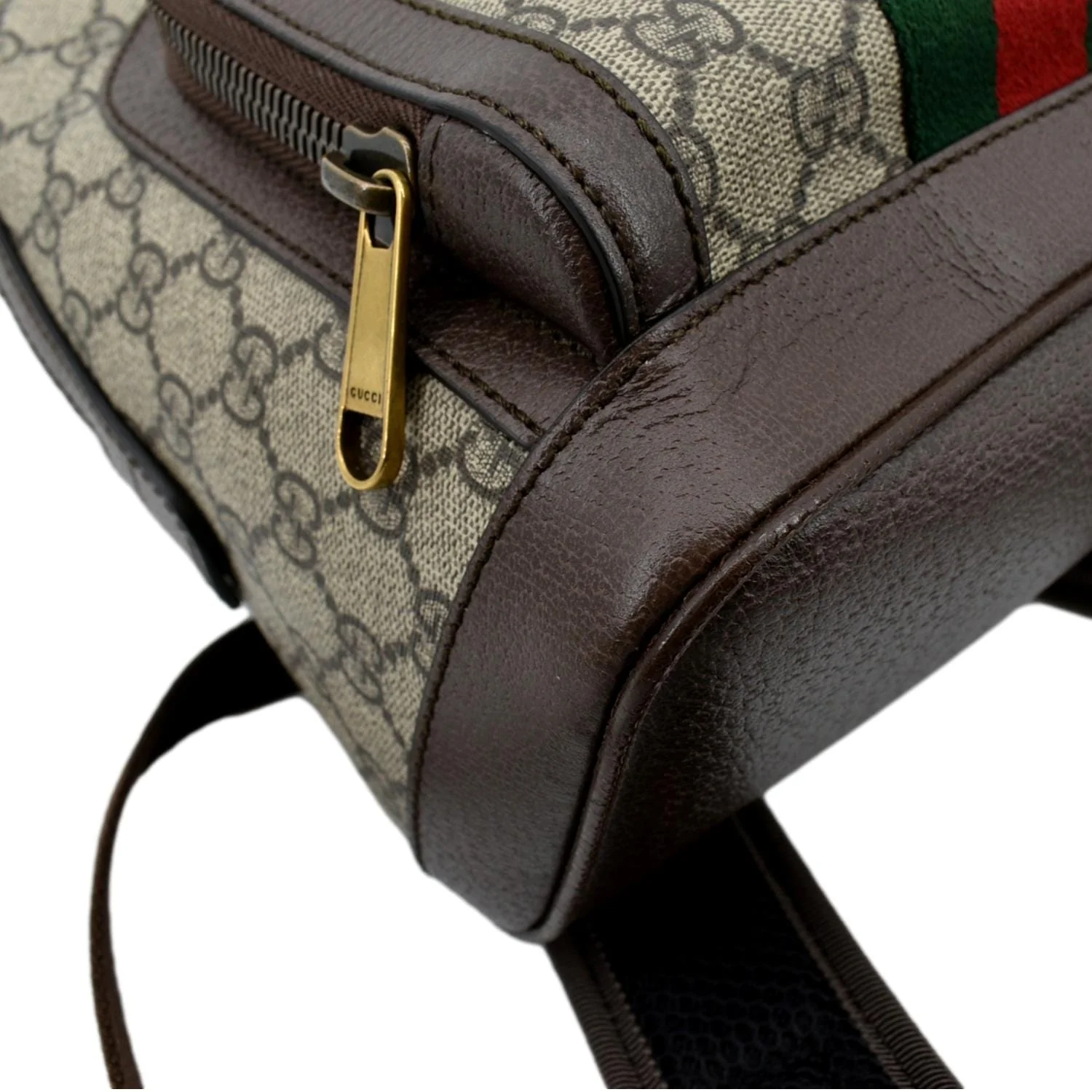 GUCCI Ophidia Small GG Supreme Canvas Backpack Beige 547965 - Image 7