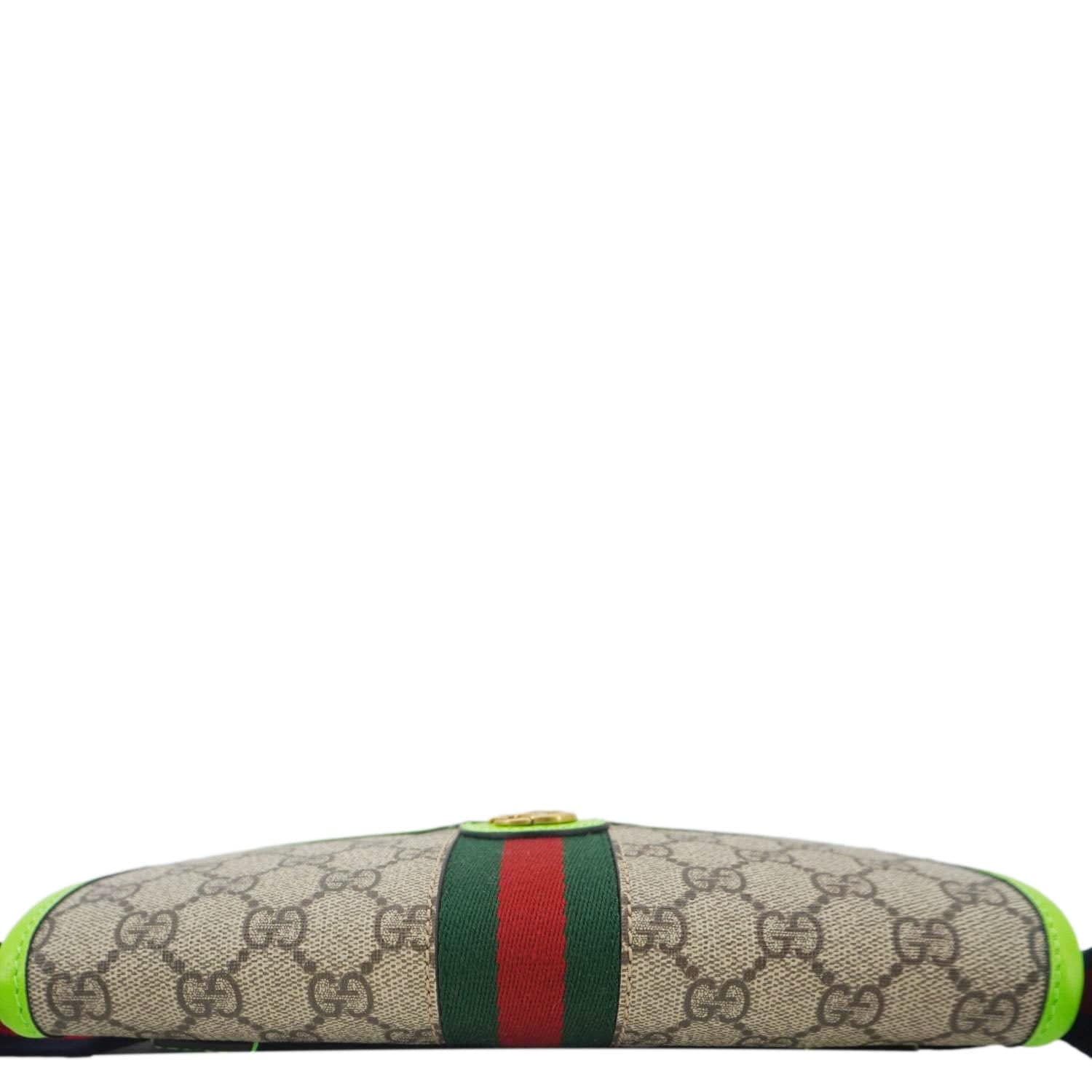GUCCI Ophidia GG Supreme Canvas Web Belt Bag Neon Green 752597 - Image 11